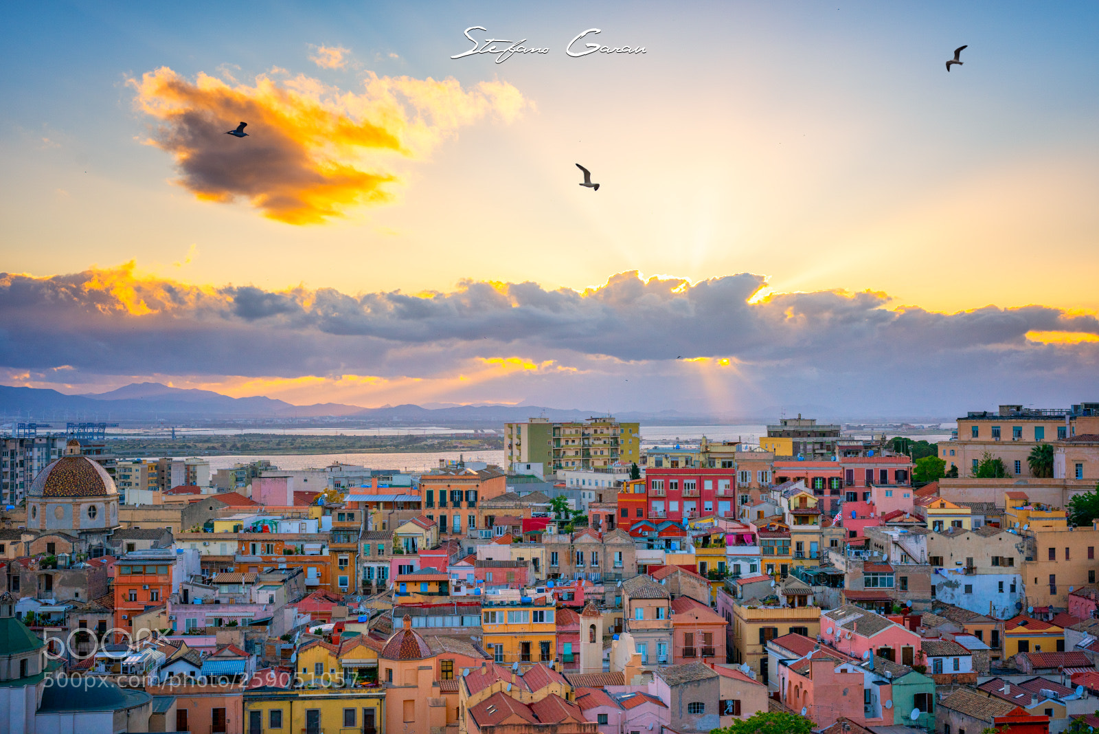 Nikon D810 sample photo. Cagliari at sunset photography