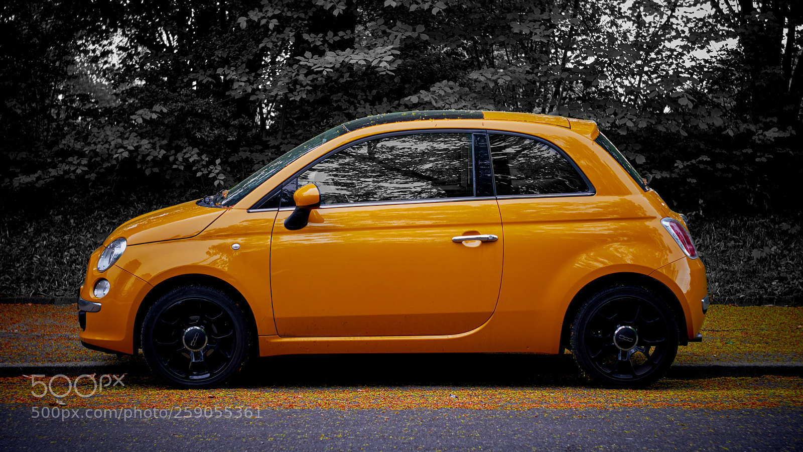 Fujifilm X-T20 sample photo. Fiat500 yellow dust photography