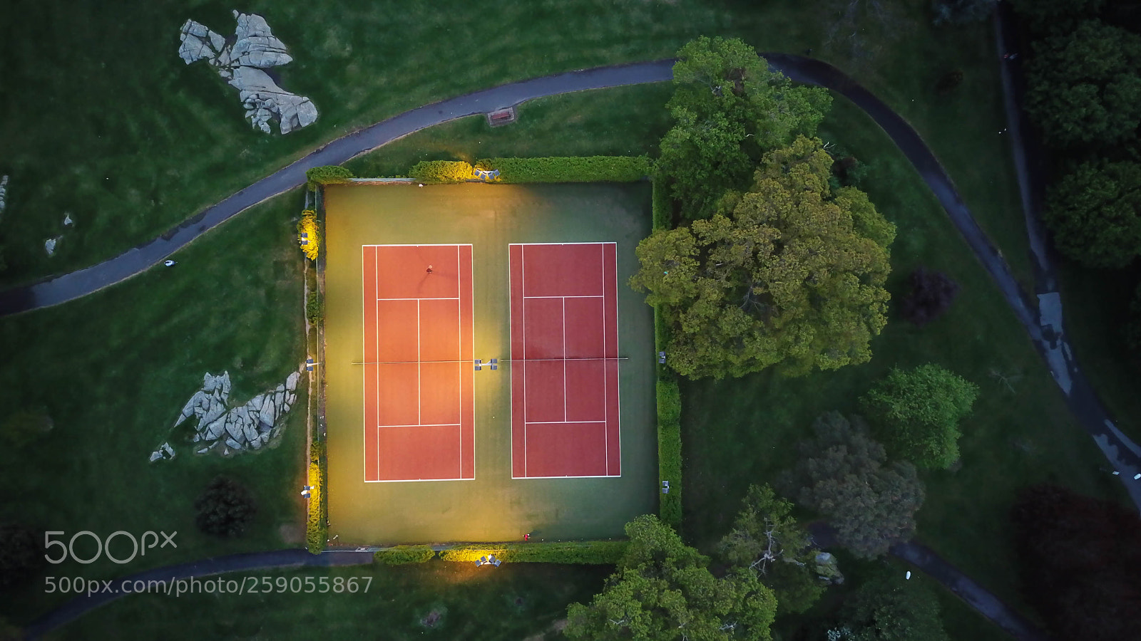 DJI FC220 sample photo. Tennis court in a photography