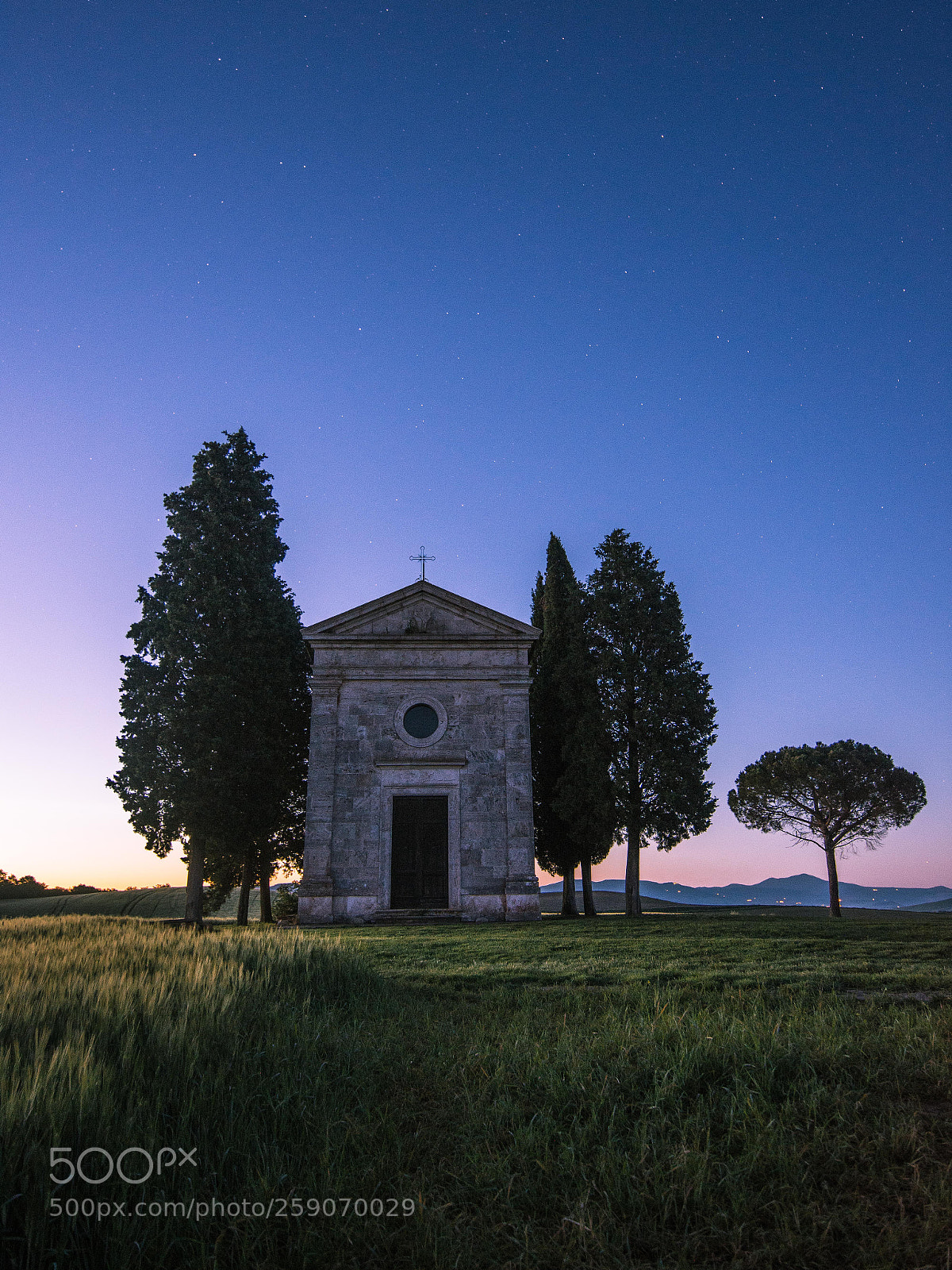 Nikon D7200 sample photo. Vitaleta blue hour photography