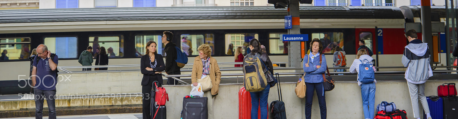 Nikon D610 sample photo. Lausanne station photography