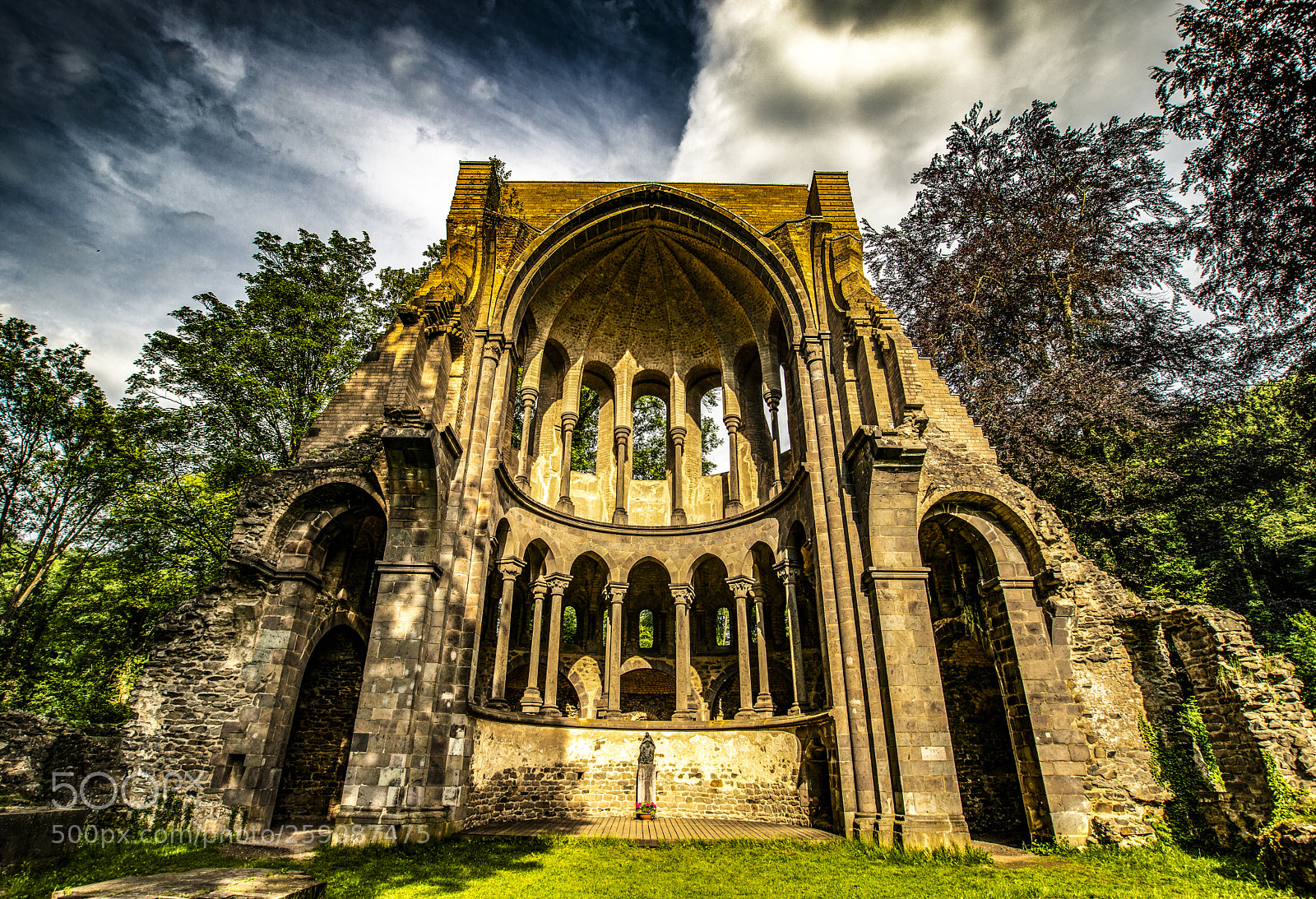 Nikon D800 sample photo. Heisterbach abbey - choir photography