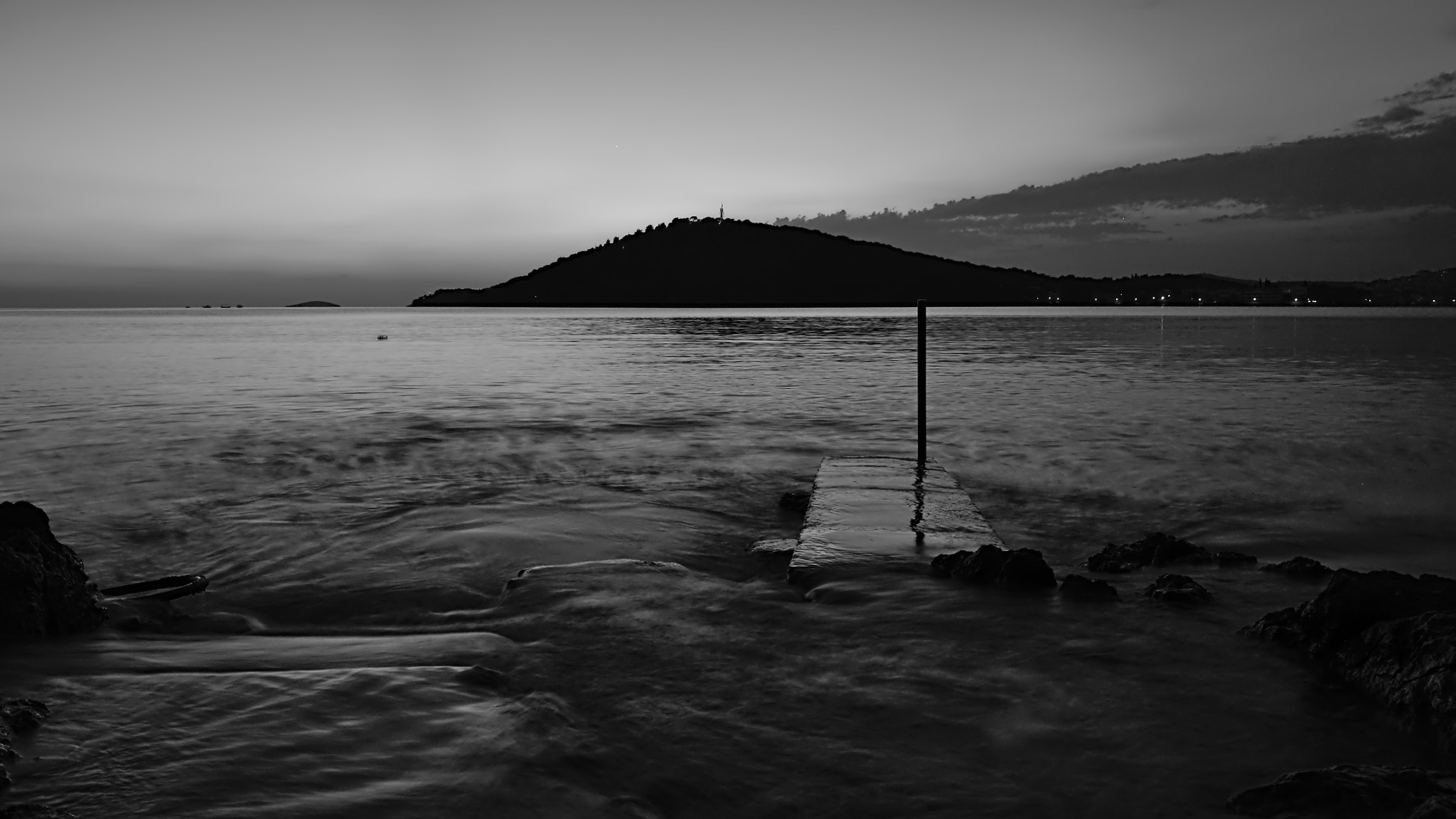 Panasonic DMC-G81 sample photo. Blue hour_bw photography