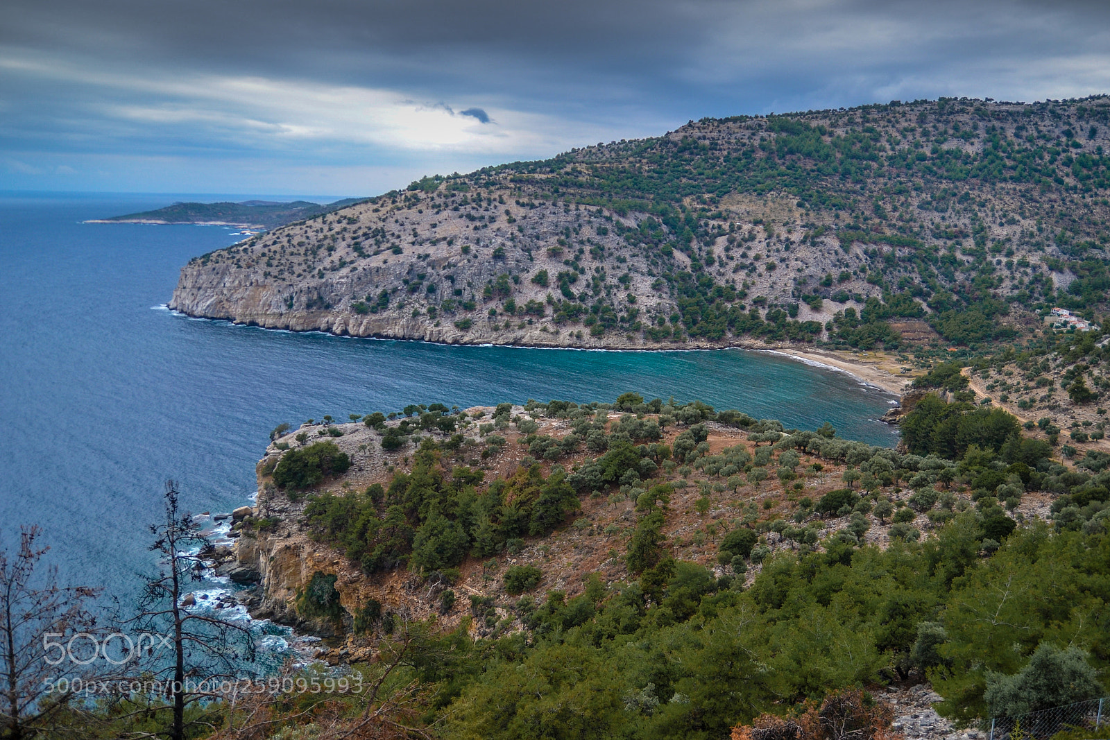 Nikon D3100 sample photo. Thassos storm photography