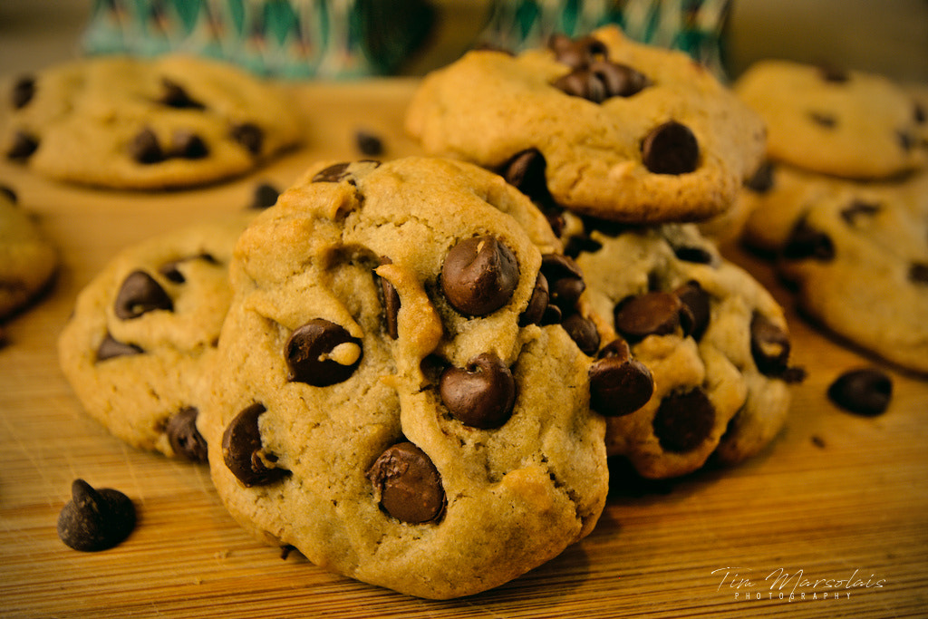 Nikon D7100 sample photo. Chocolate chip cookies photography