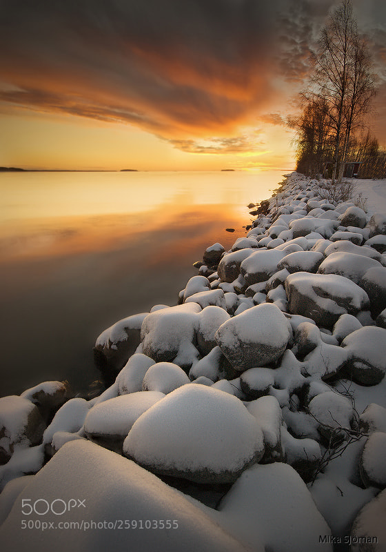 Nikon D40 sample photo. Water and snow photography