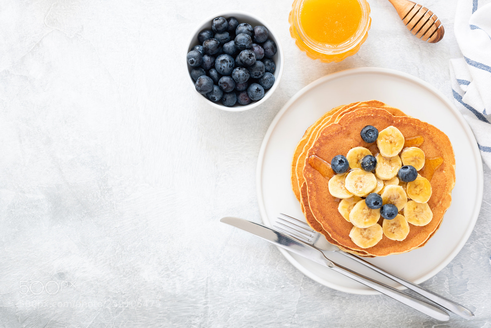 Nikon D810 sample photo. Buttermilk pancakes with banana photography