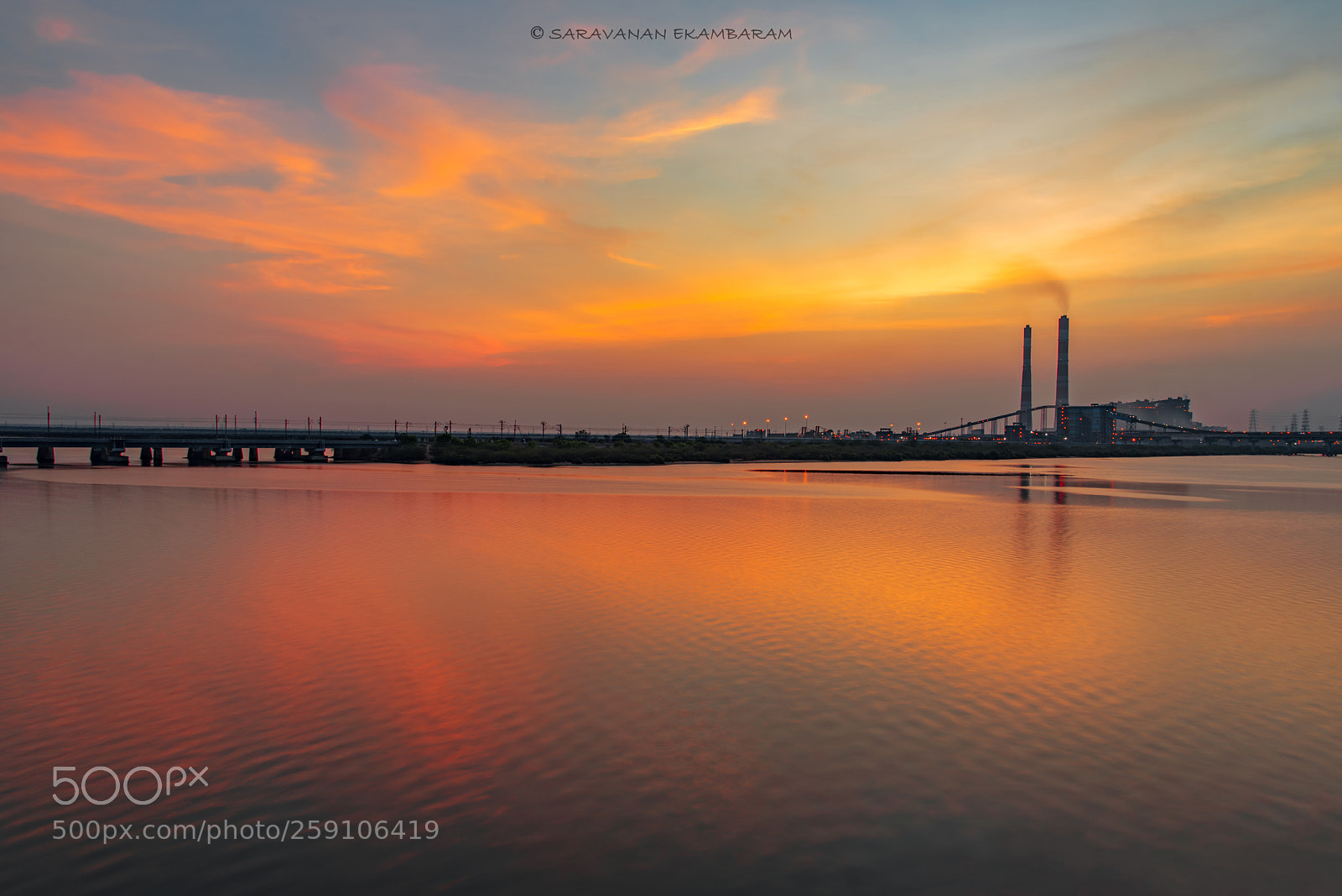 Nikon D750 sample photo. Sunset, ennore photography