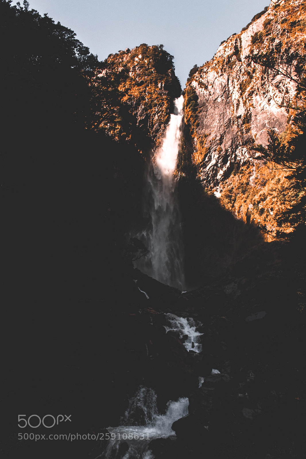 Nikon D5500 sample photo. Light on the waterfall photography