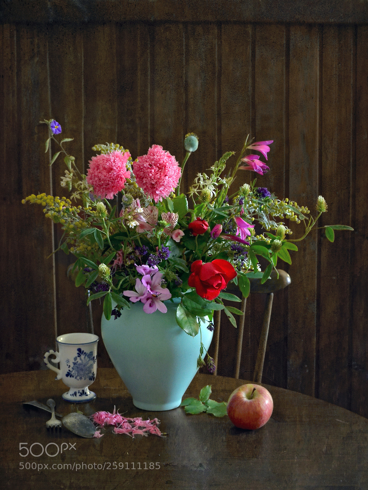 Nikon D5100 sample photo. Flowers on the table photography