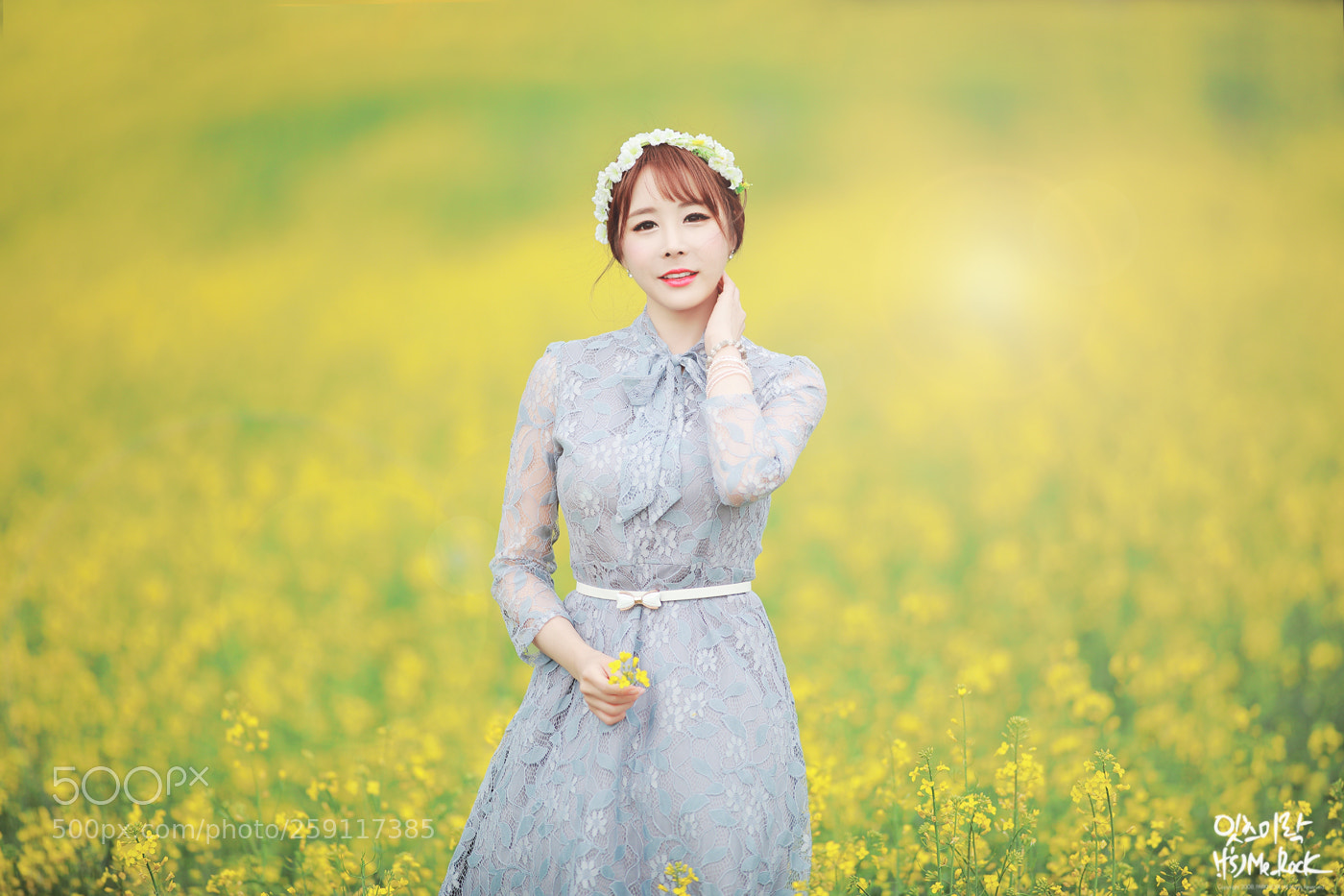 Canon EOS 5D Mark IV sample photo. She of rape blossoms photography