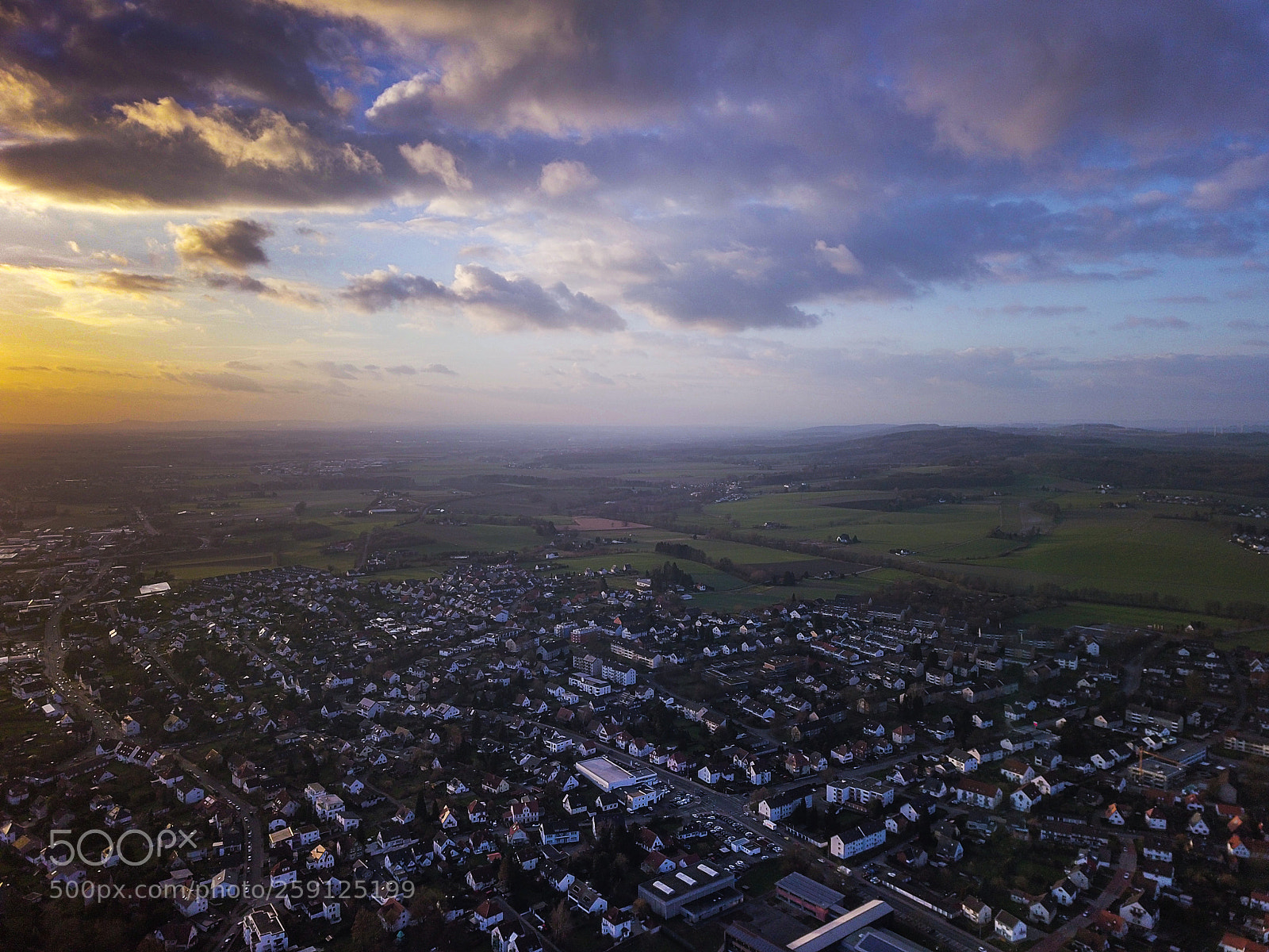 DJI FC220 sample photo. Lemgo sunset photography