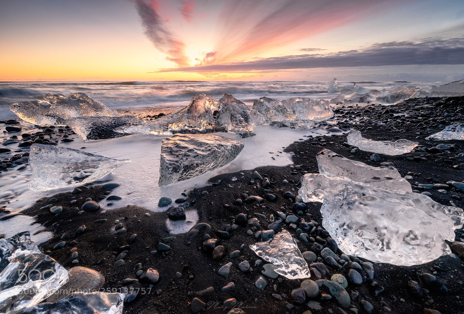 Sony a7 sample photo. Ice sunrise photography