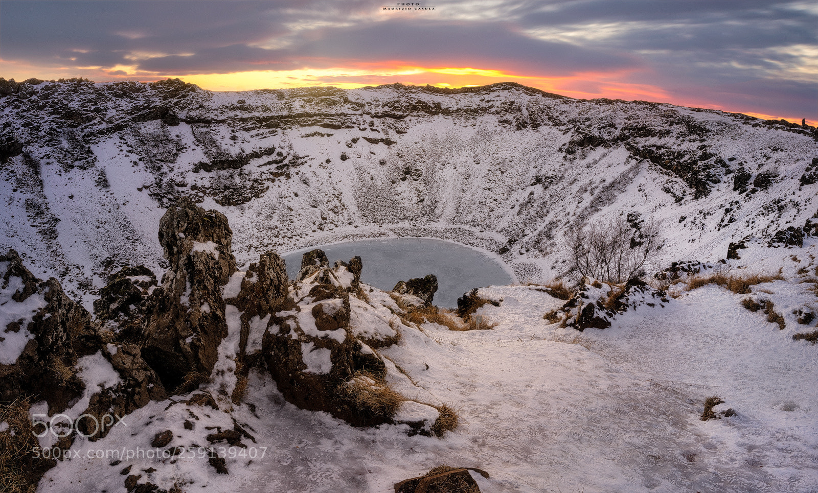 Sony a7R II sample photo. Kerið sunrise photography