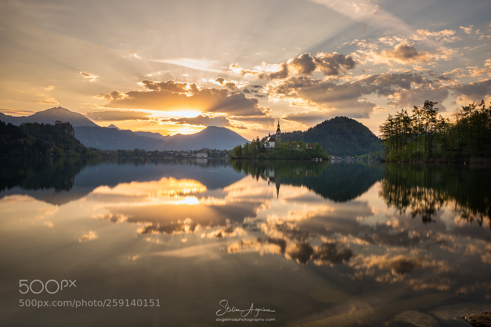 Sony a6300 sample photo. Sunrise at lake bled photography