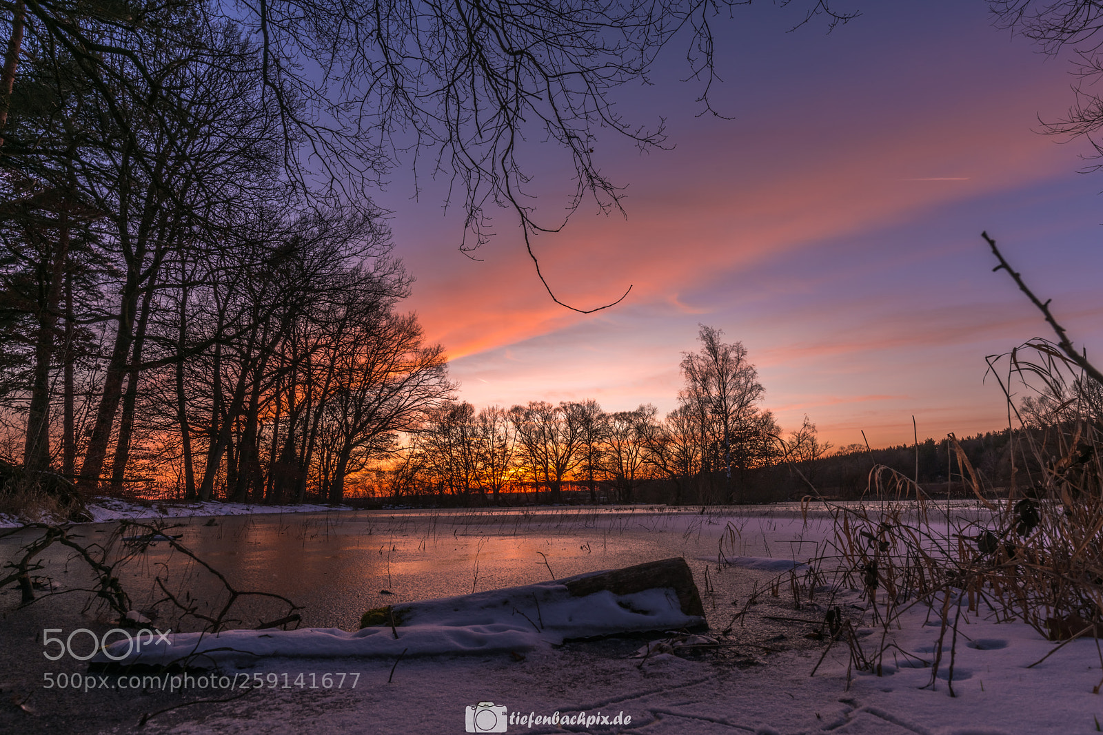 Sony a7R II sample photo. Sunset at the frozen photography
