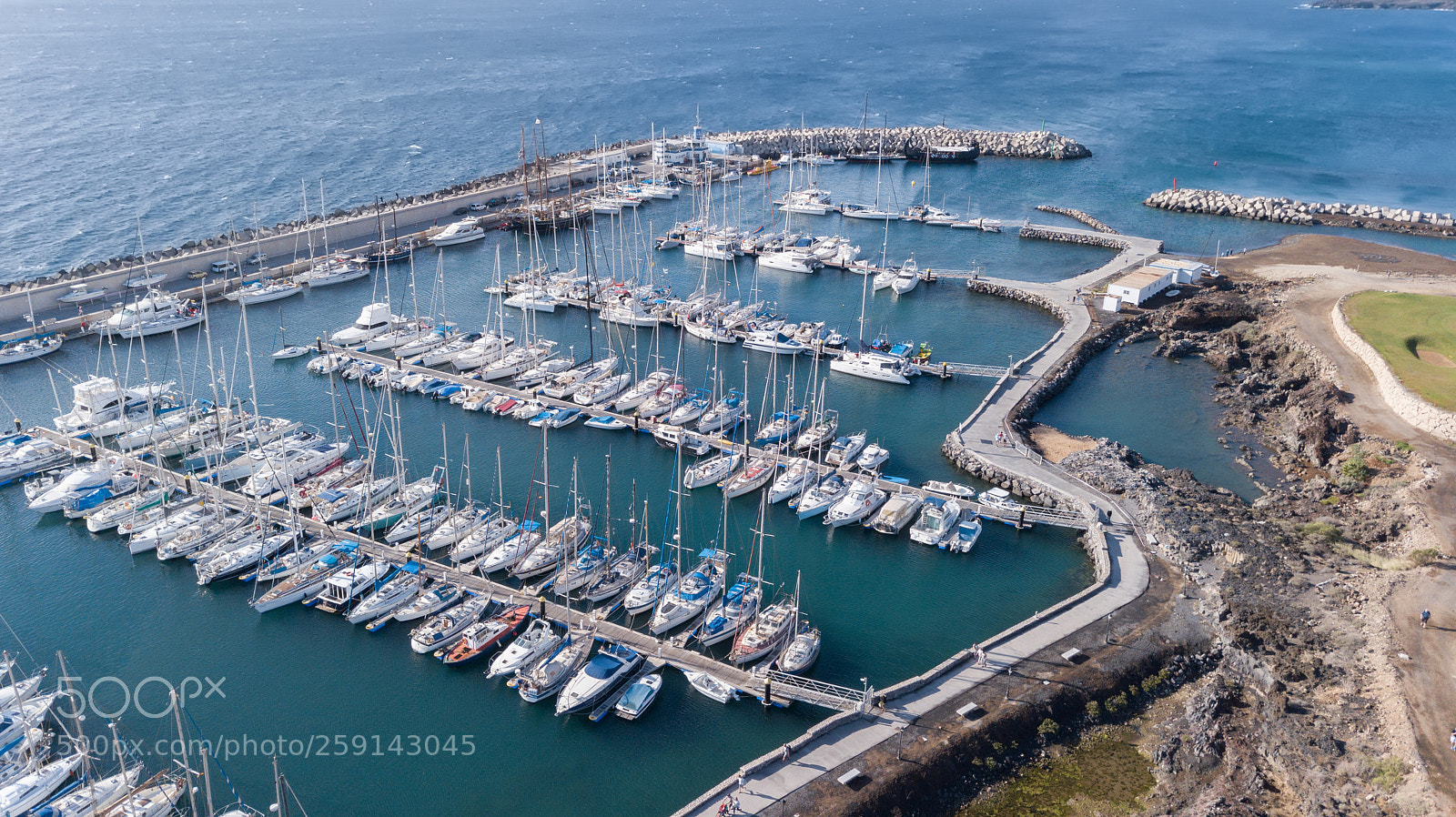 DJI FC220 sample photo. Aerial view of harbor photography