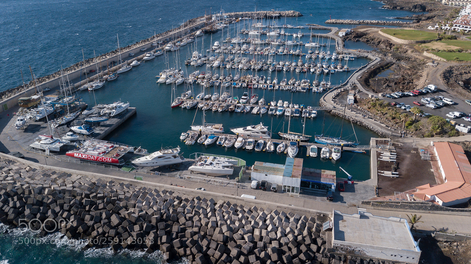 DJI FC220 sample photo. Aerial view of harbor photography