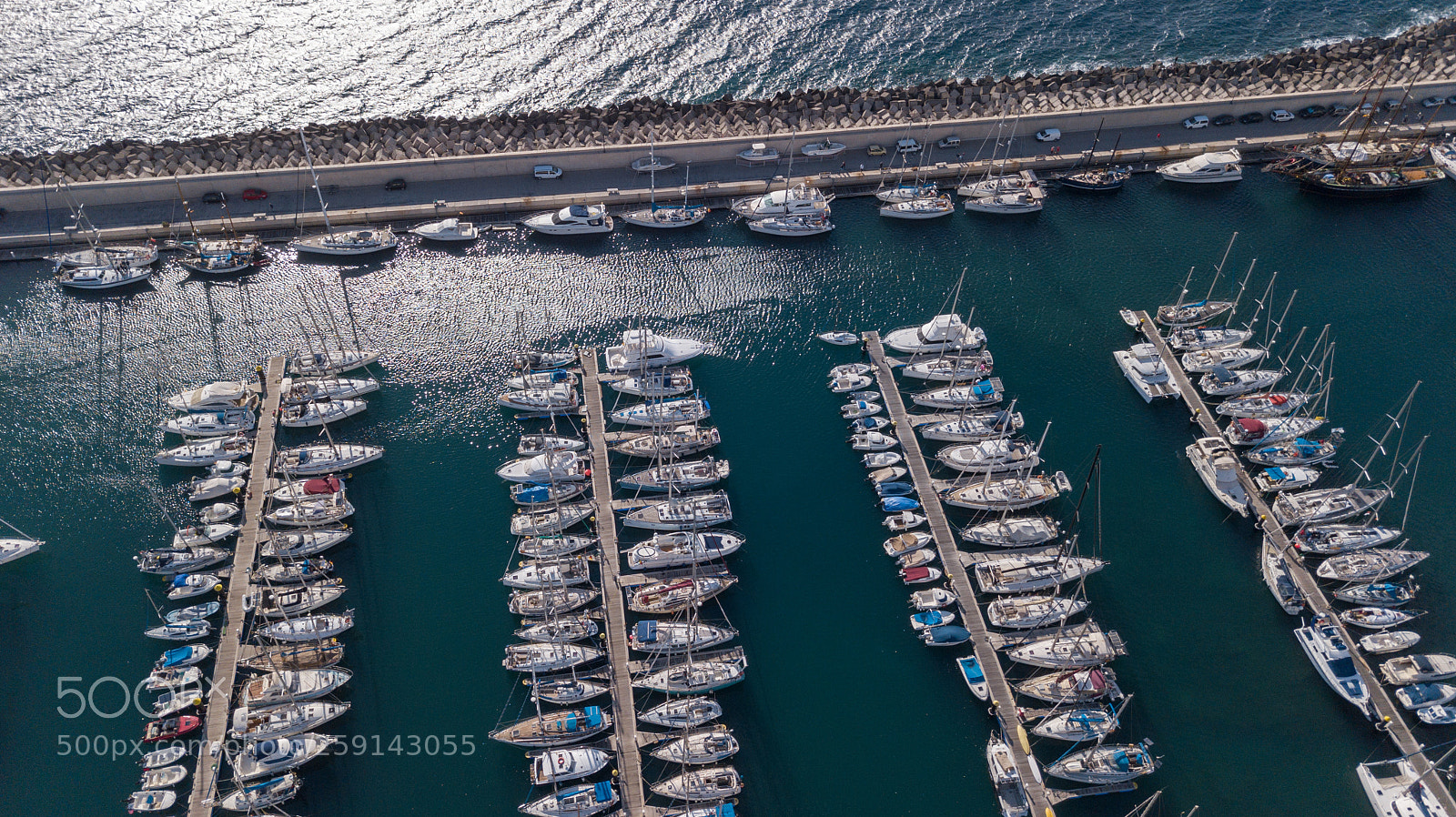 DJI FC220 sample photo. Aerial view of harbor photography
