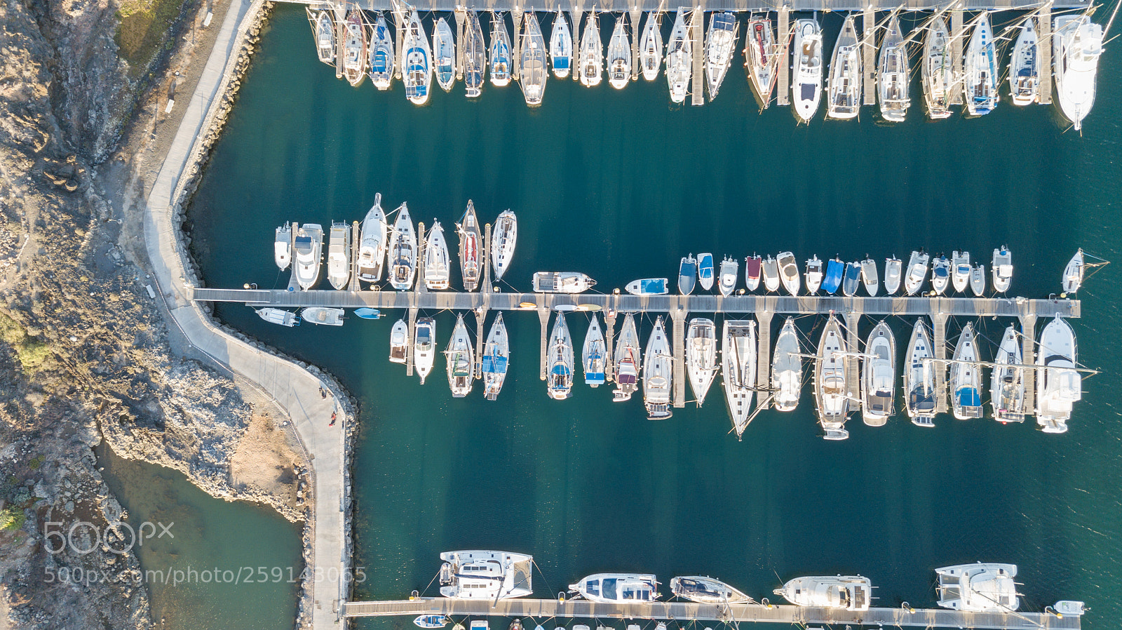 DJI FC220 sample photo. Aerial view of harbor photography