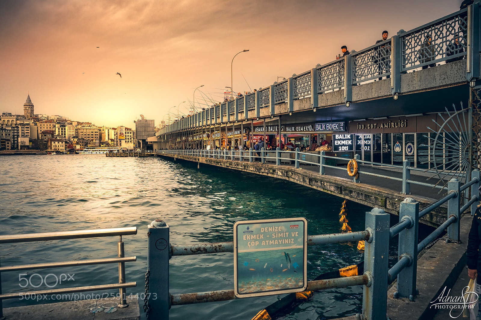 Sony a7 sample photo. Galata bridge photography
