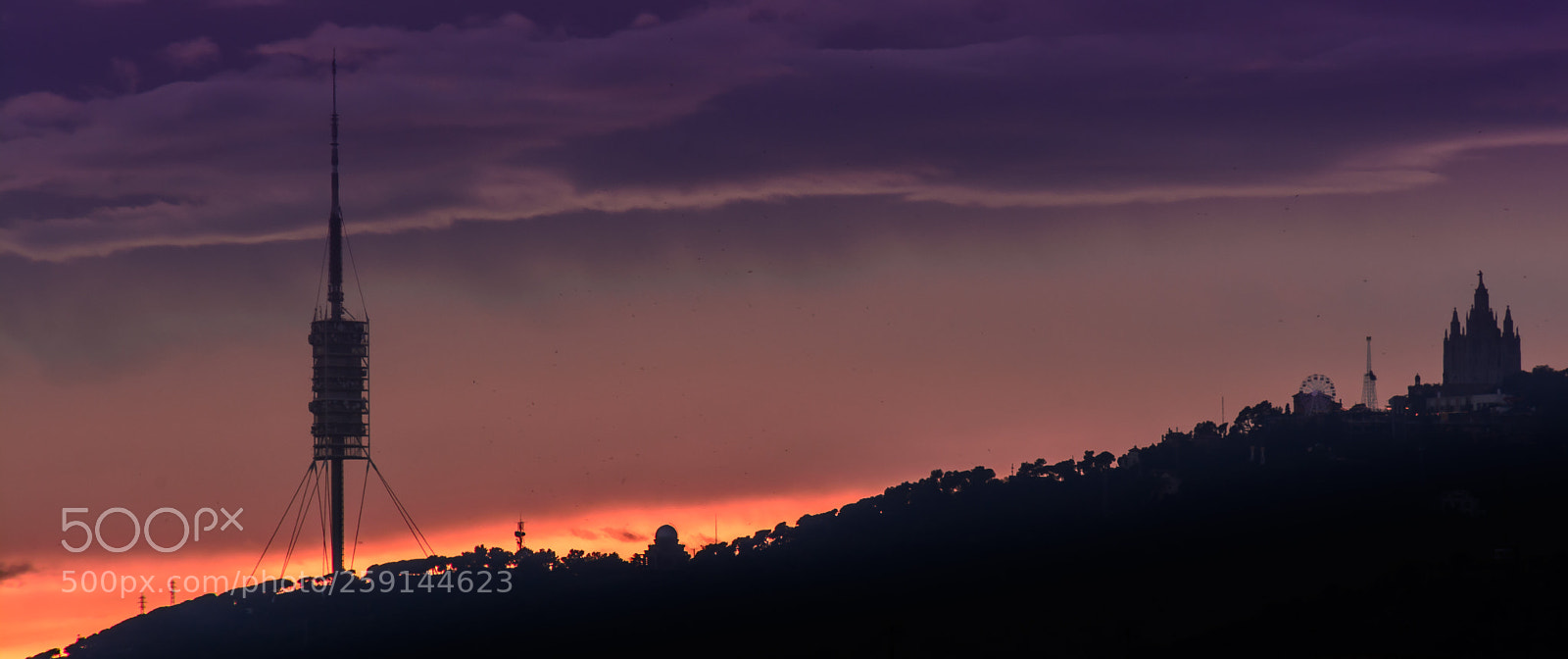 Nikon D7100 sample photo. Tibidabo sunset photography