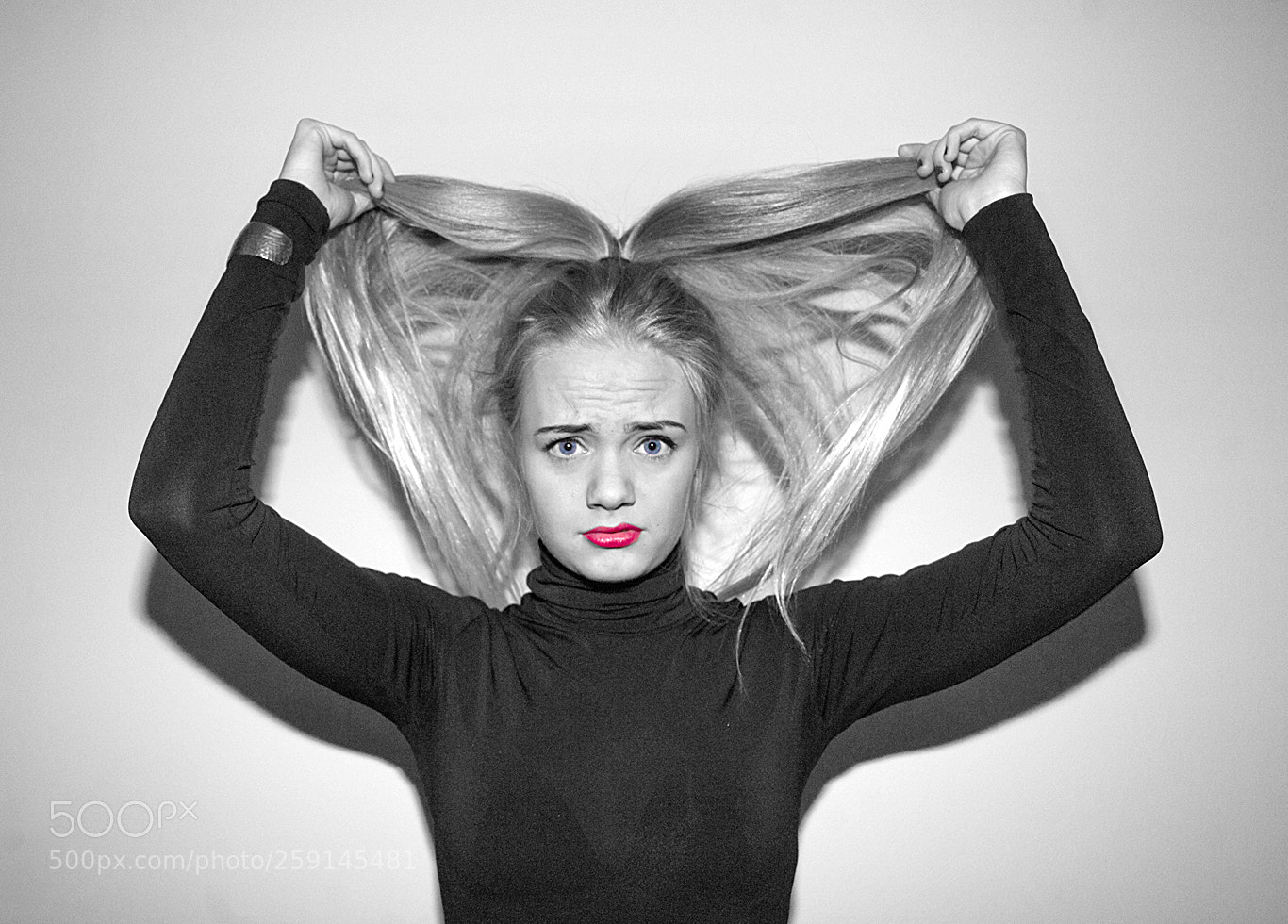 Sony Alpha DSLR-A850 sample photo. Red lips photography