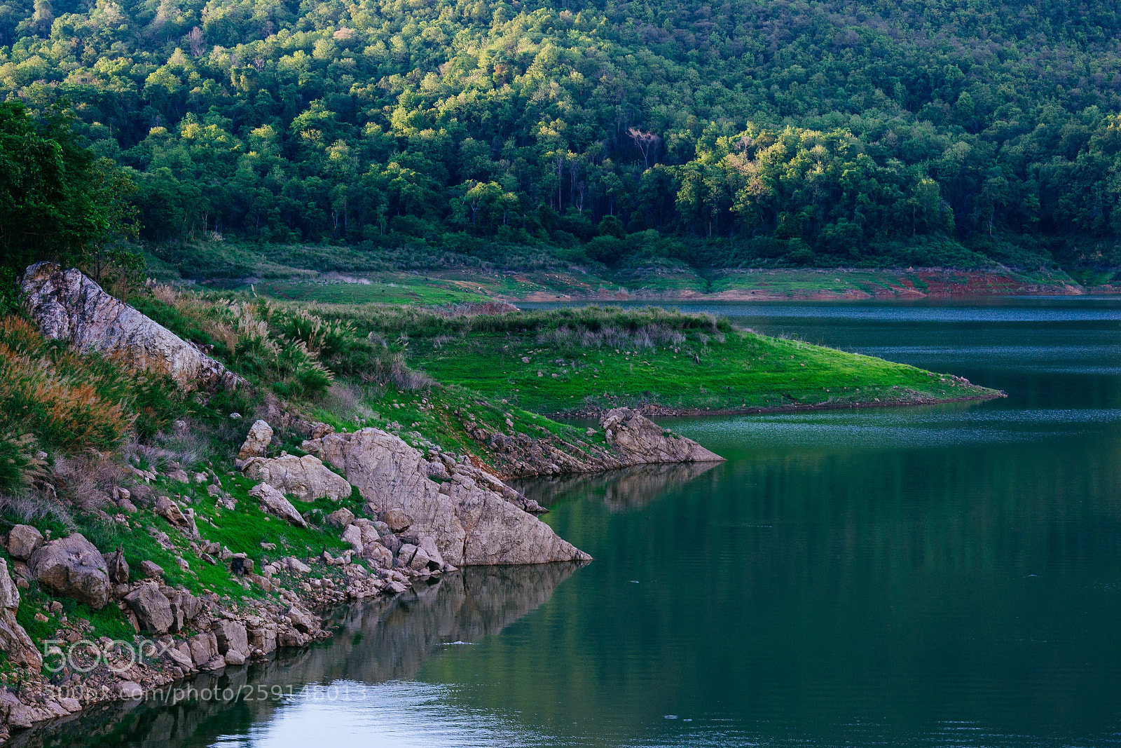 Nikon D7100 sample photo. Reservoir with mountains. photography
