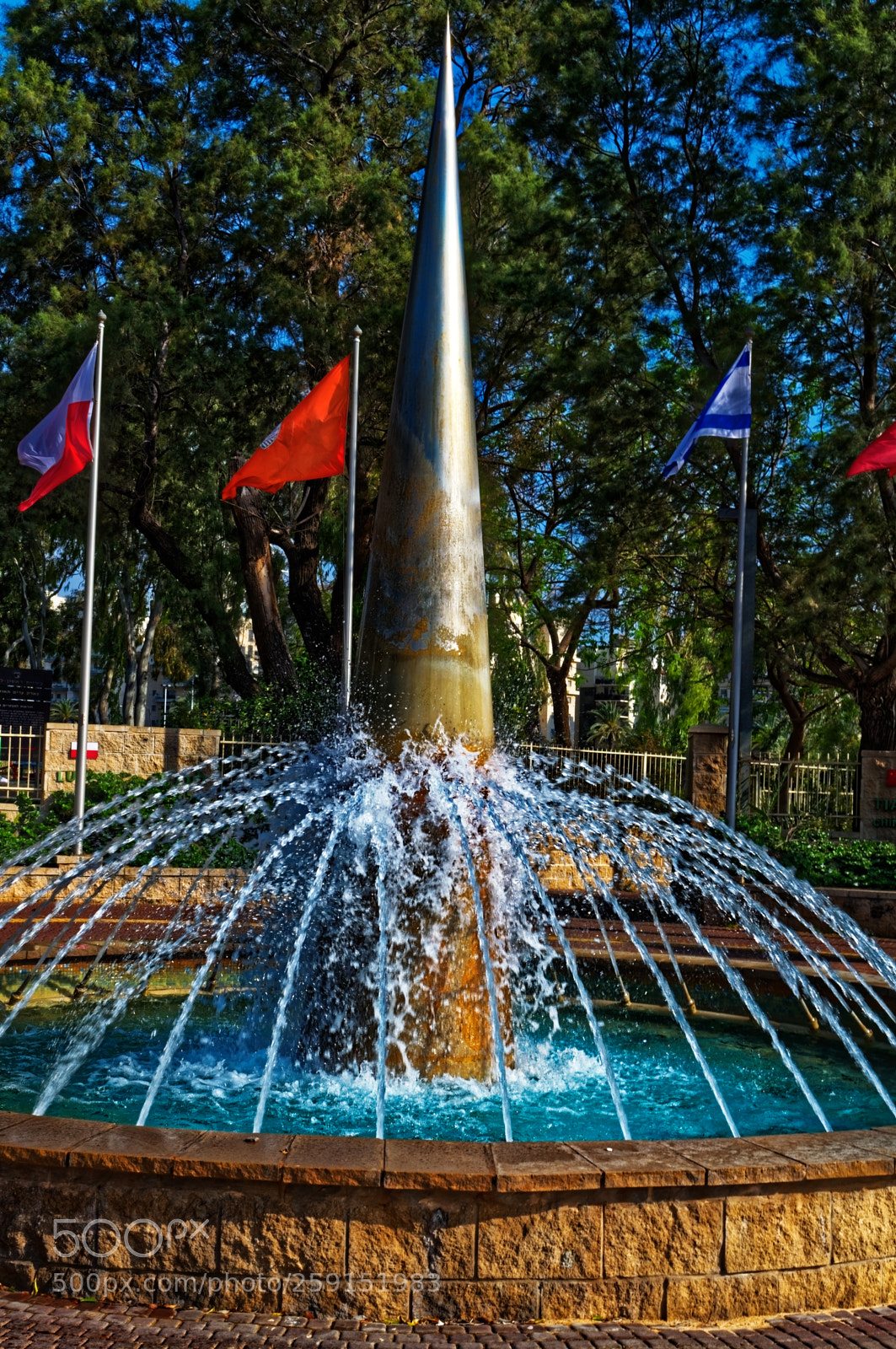 Nikon D5300 sample photo. Colorful water fountain in photography