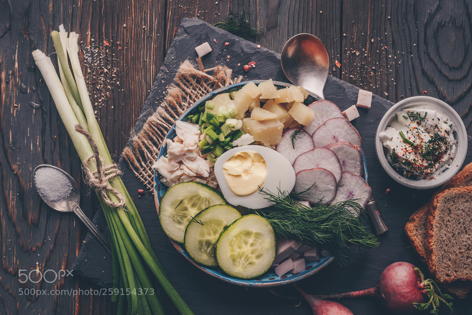 Nikon D610 sample photo. Okroshka, ingredients for preparing photography