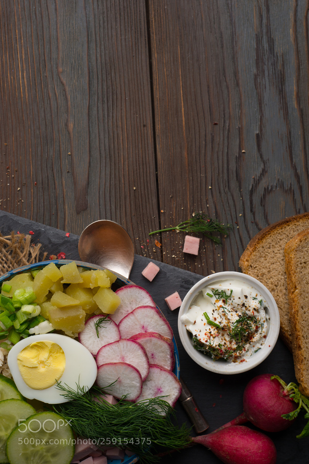 Nikon D610 sample photo. Okroshka, ingredients for preparing photography
