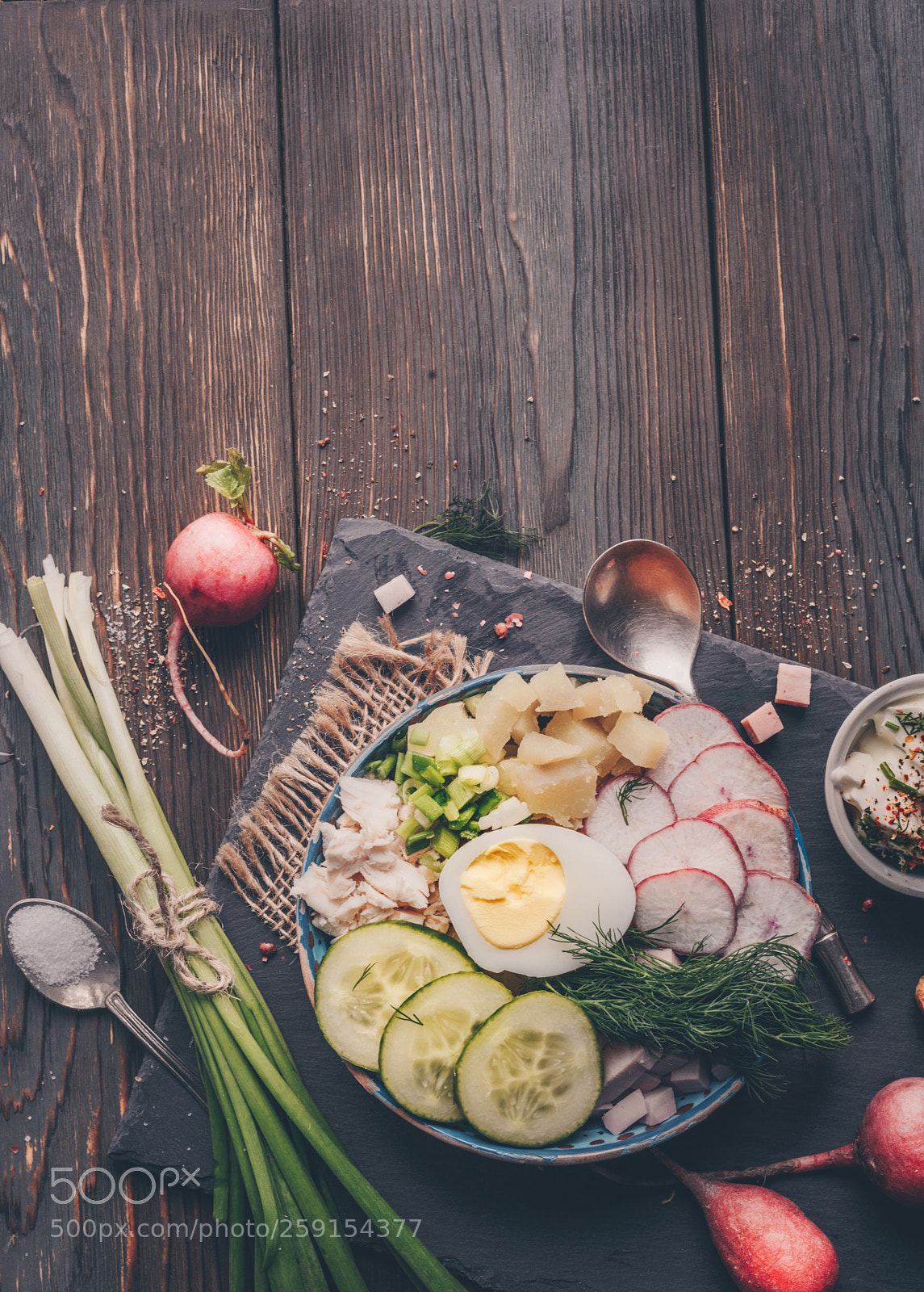 Nikon D610 sample photo. Okroshka, ingredients for preparing photography