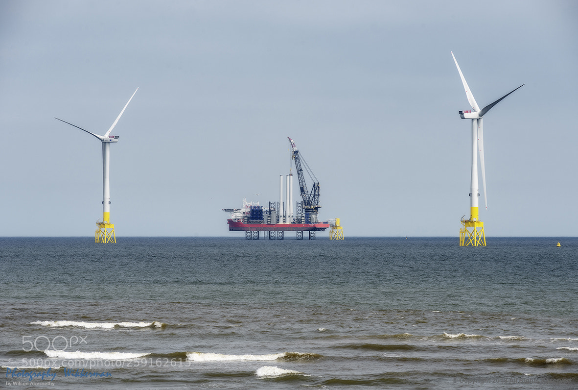 Nikon D800E sample photo. Windfarm construction 2 photography