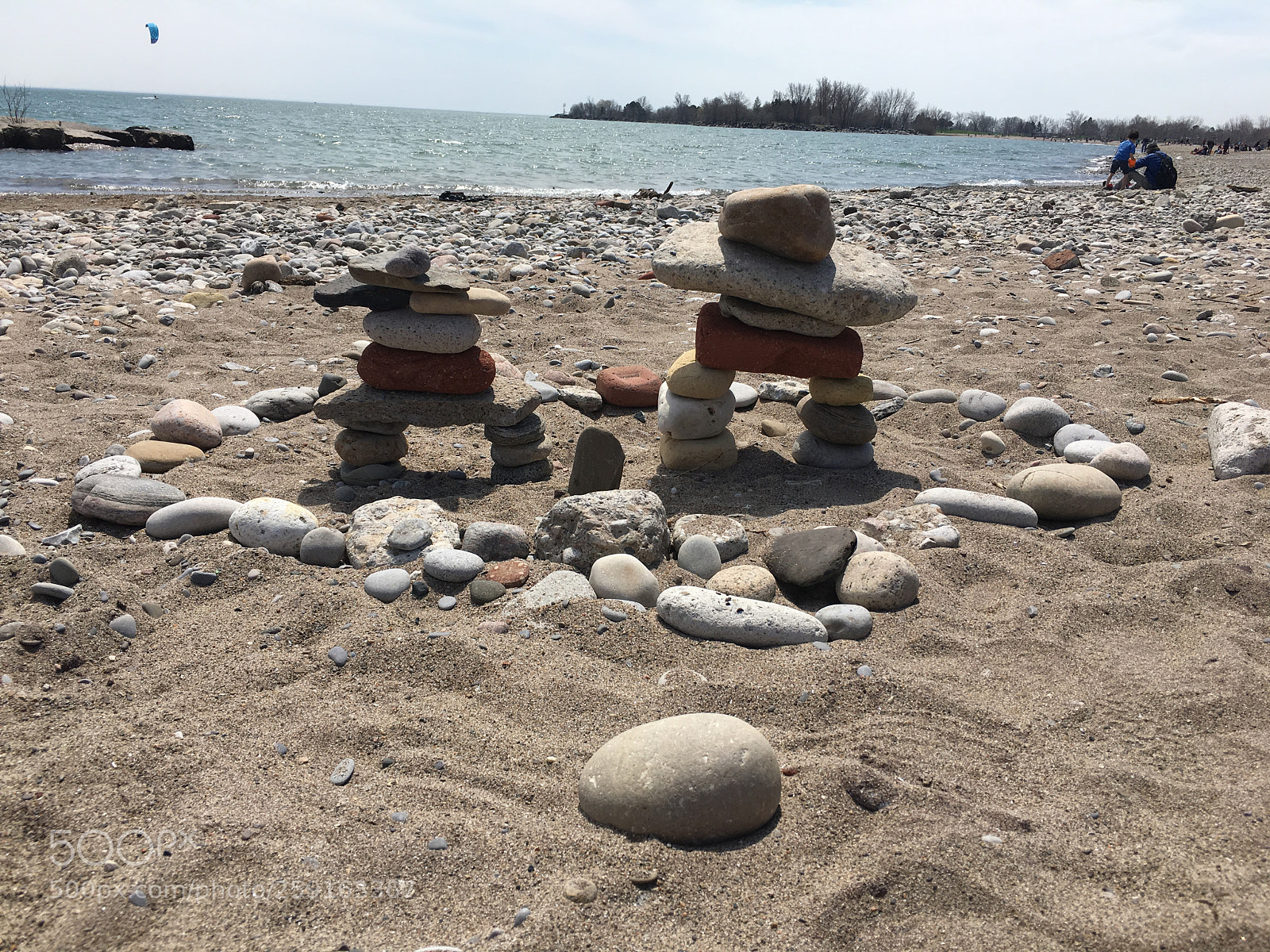 Apple iPhone 6s Plus sample photo. Inukshuk on the beach photography