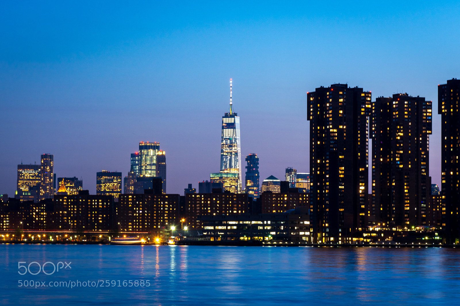 Nikon D7200 sample photo. Financial district (blue hour) photography
