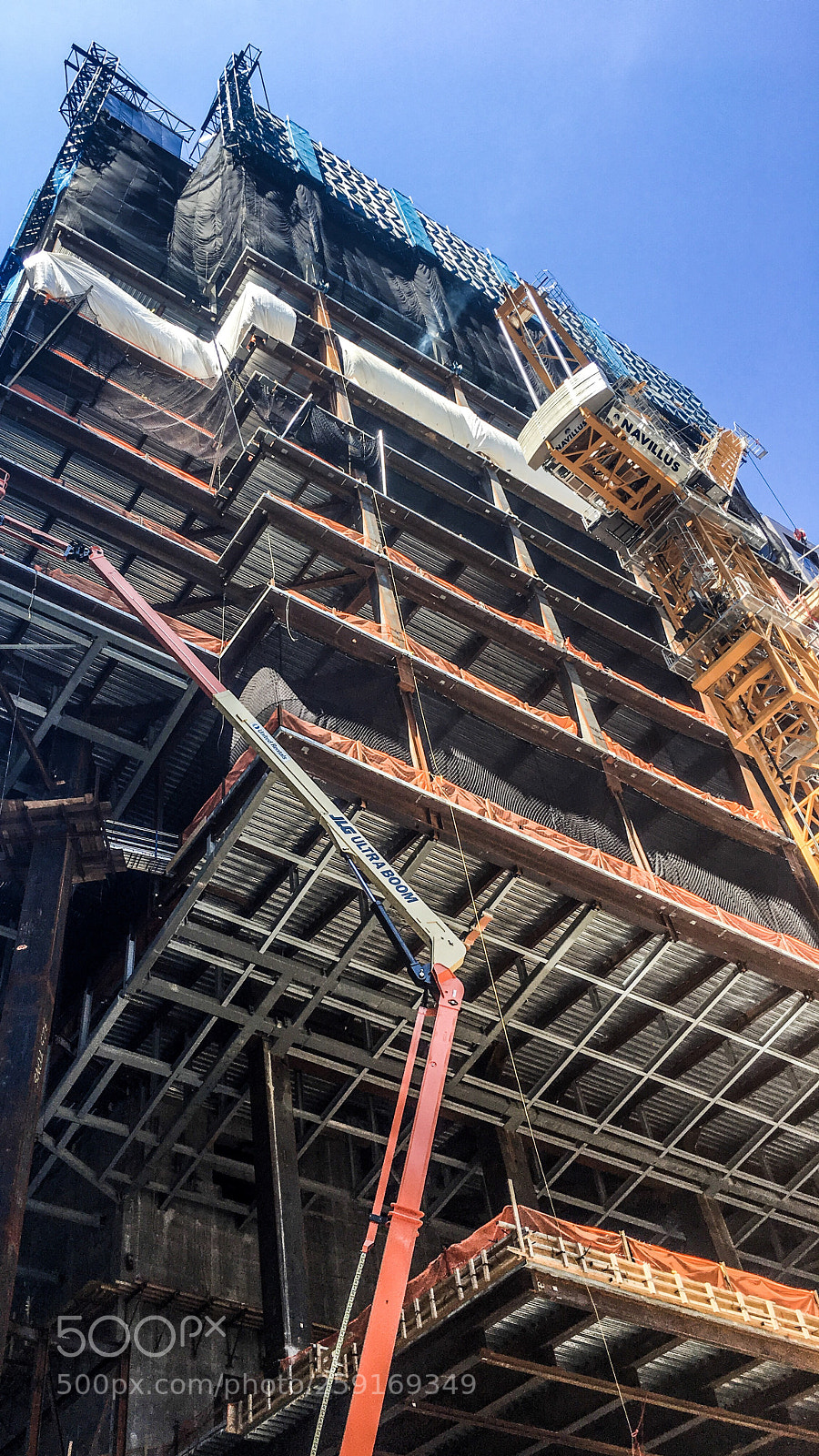 Apple iPhone 6s Plus sample photo. Sky high construction photography