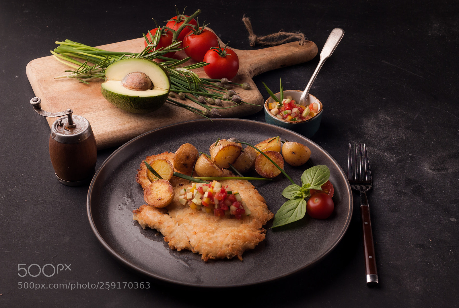 Nikon D200 sample photo. Viennese schnitzel with baby photography
