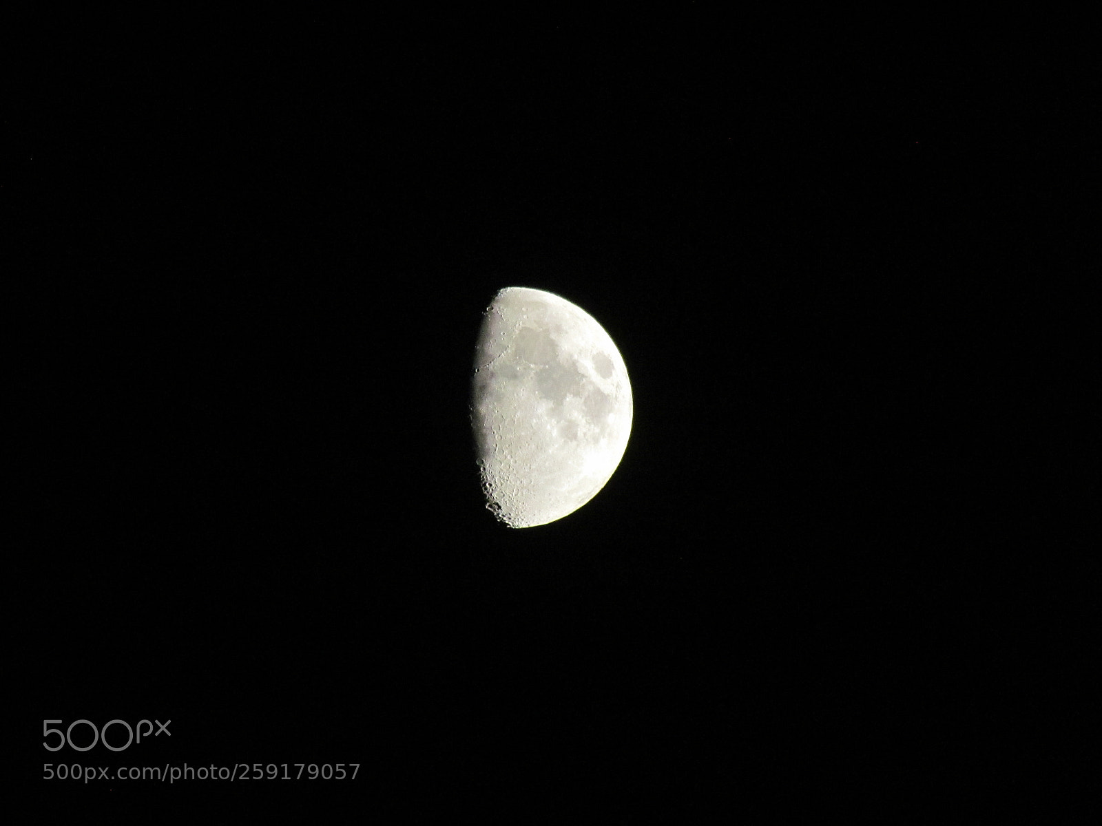 Canon PowerShot SX30 IS sample photo. Half moon surface moonlight photography