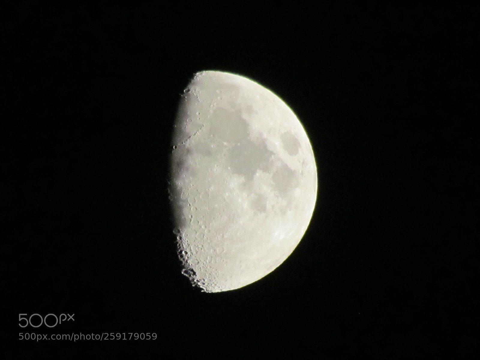 Canon PowerShot SX30 IS sample photo. Half moon surface moonlight photography