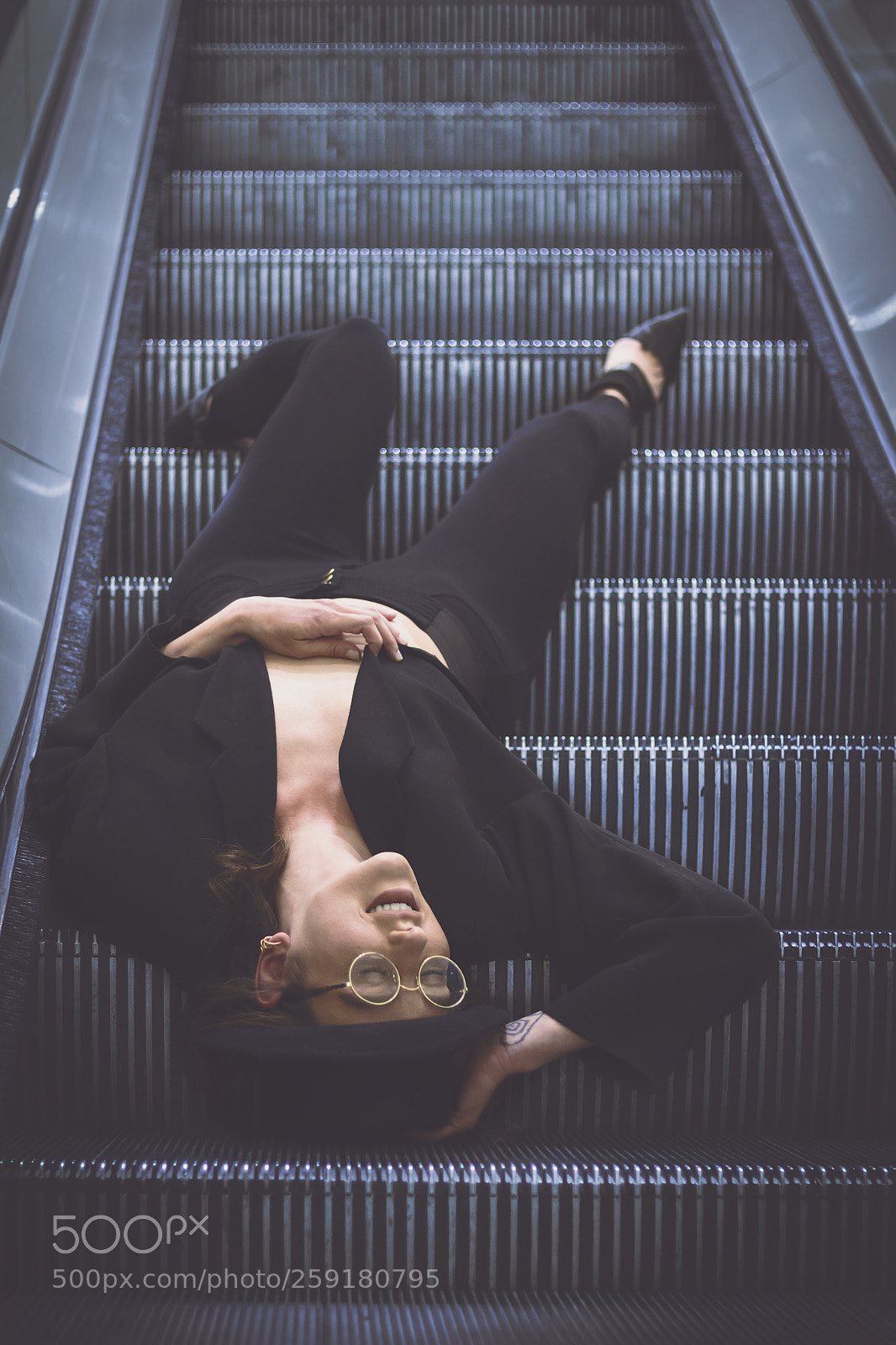 Canon EOS 7D Mark II sample photo. Escalator safety photography