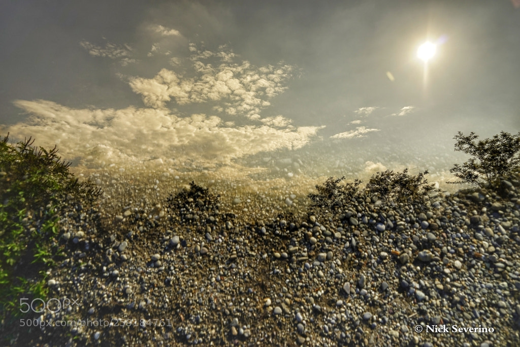 Sony a7R sample photo. Sunset in a mirror photography
