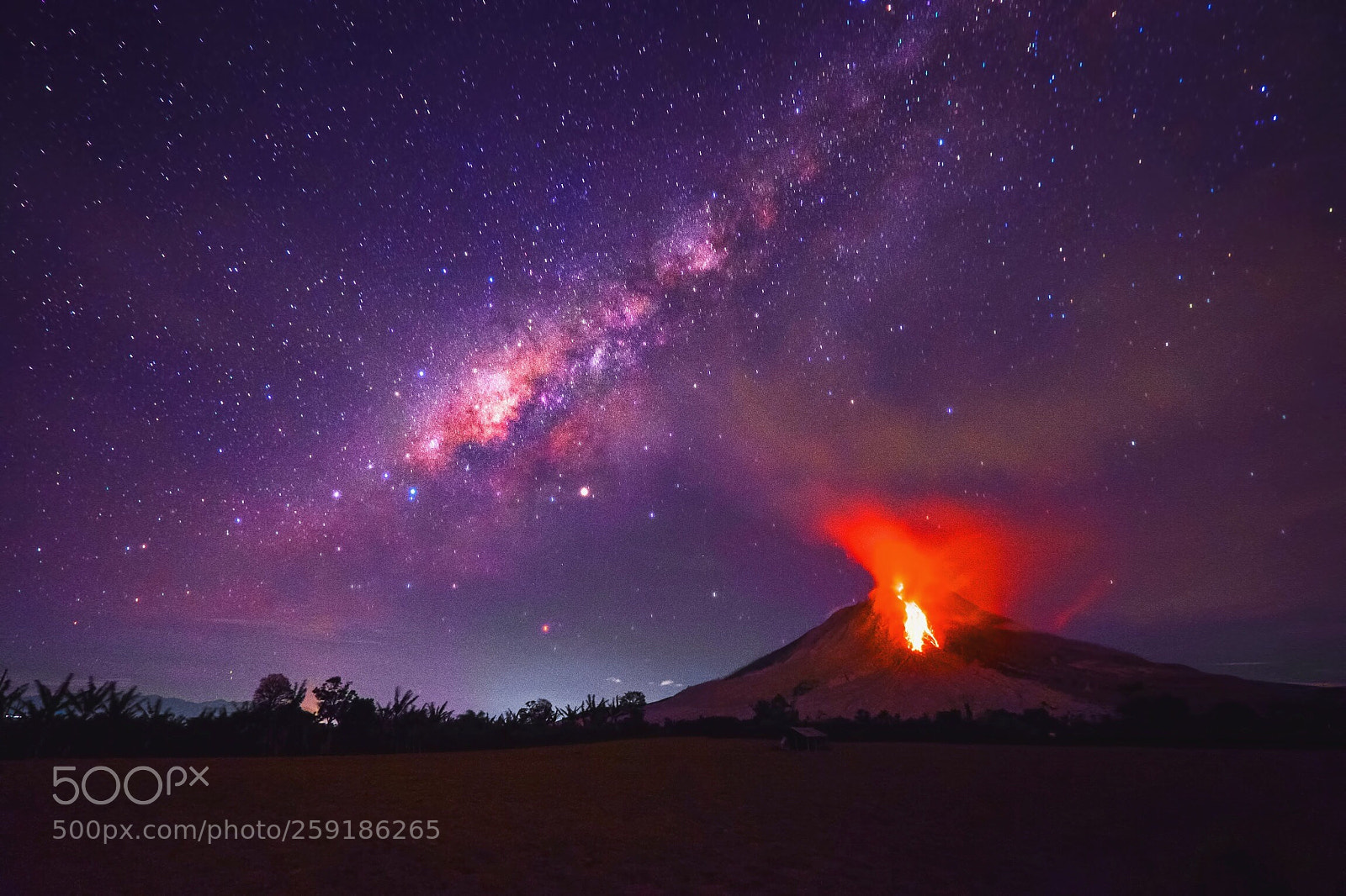 Fujifilm X-T1 sample photo. Mount sinabung eruption photography