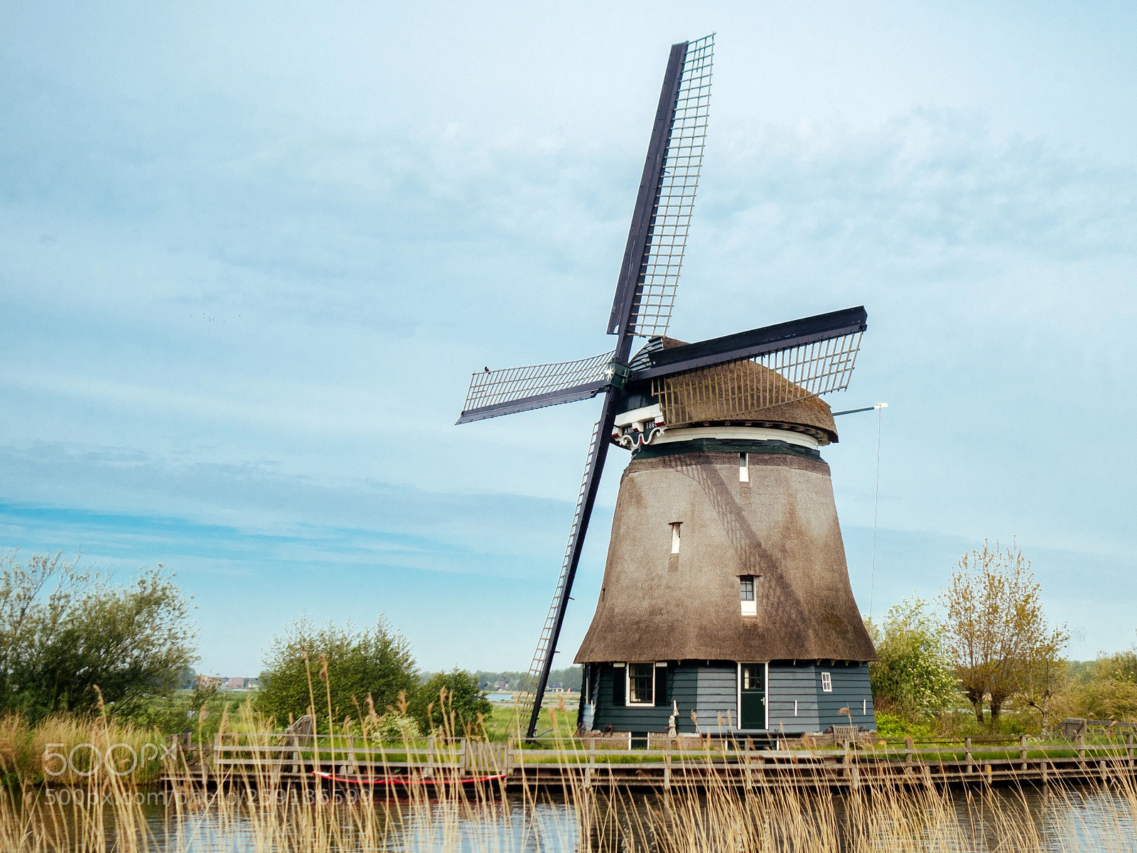 Olympus PEN-F sample photo. Holland windmill photography