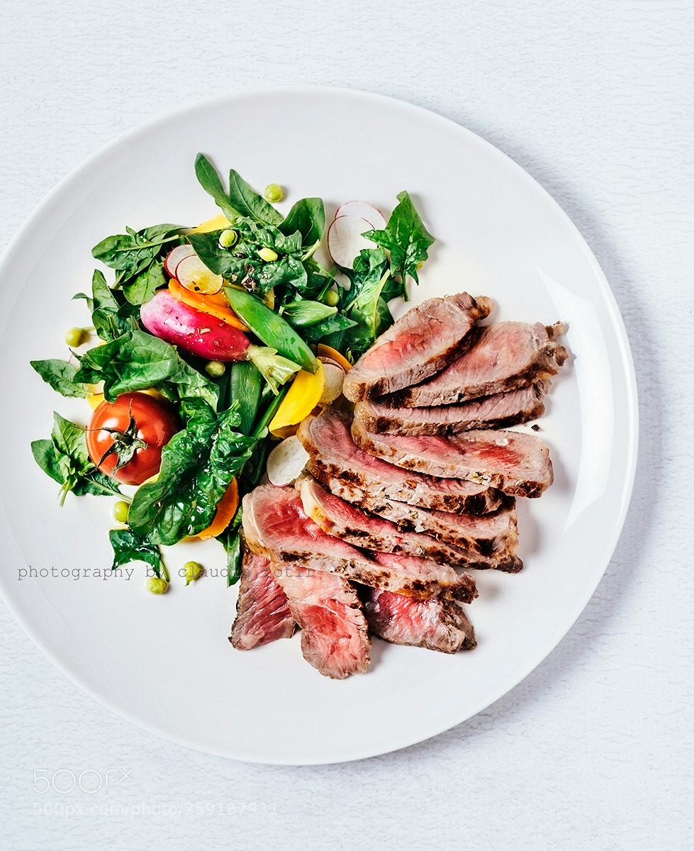 Sony a7R sample photo. Steak photography