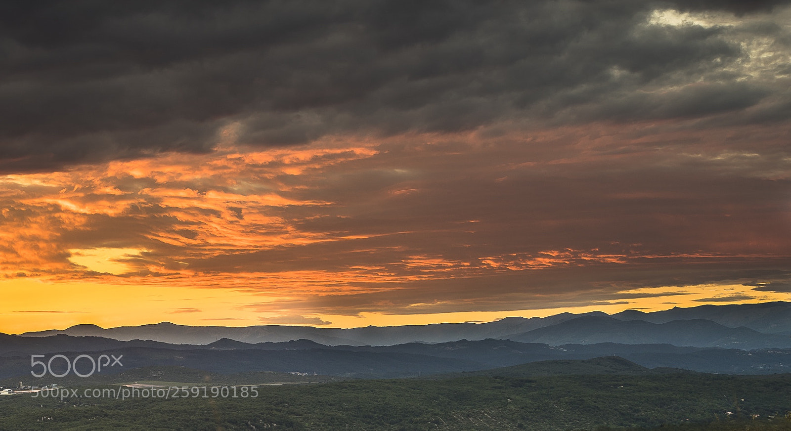 Canon EOS 6D Mark II sample photo. Sunset over ardeche photography