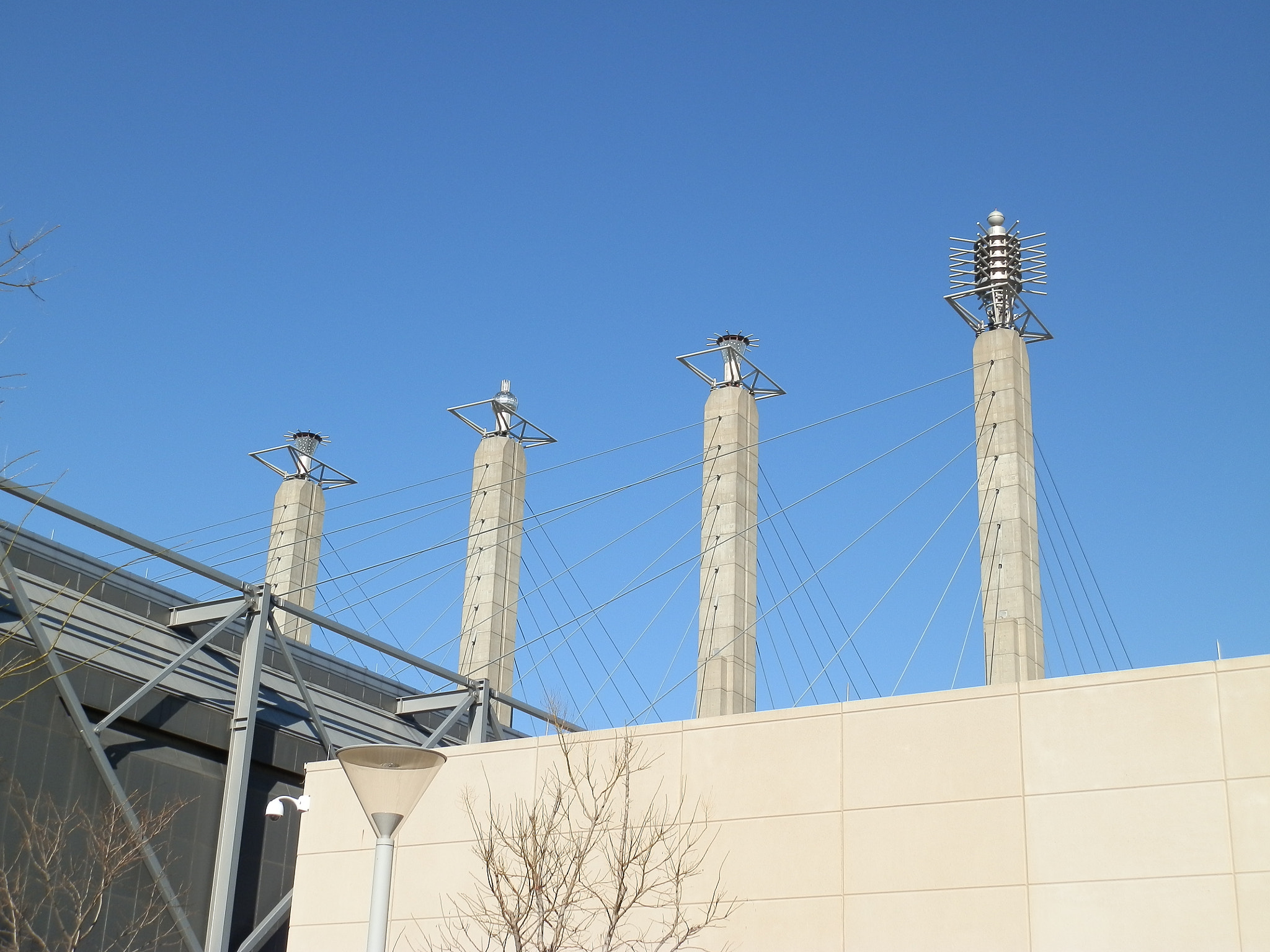 Olympus SZ-10 sample photo. Stacks on the convention centre photography