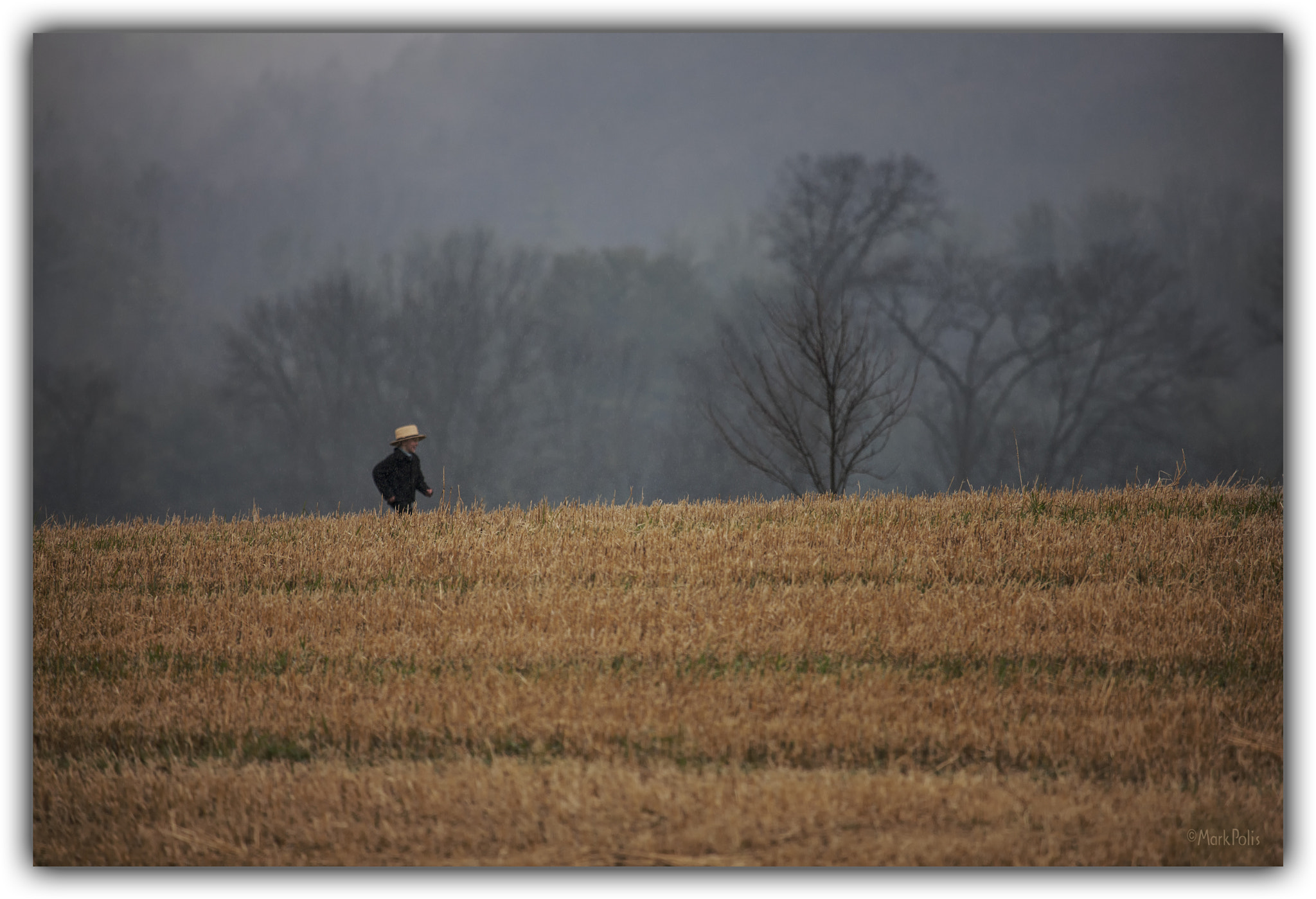 Canon EOS-1Ds Mark III sample photo. Amish boy on hill photography