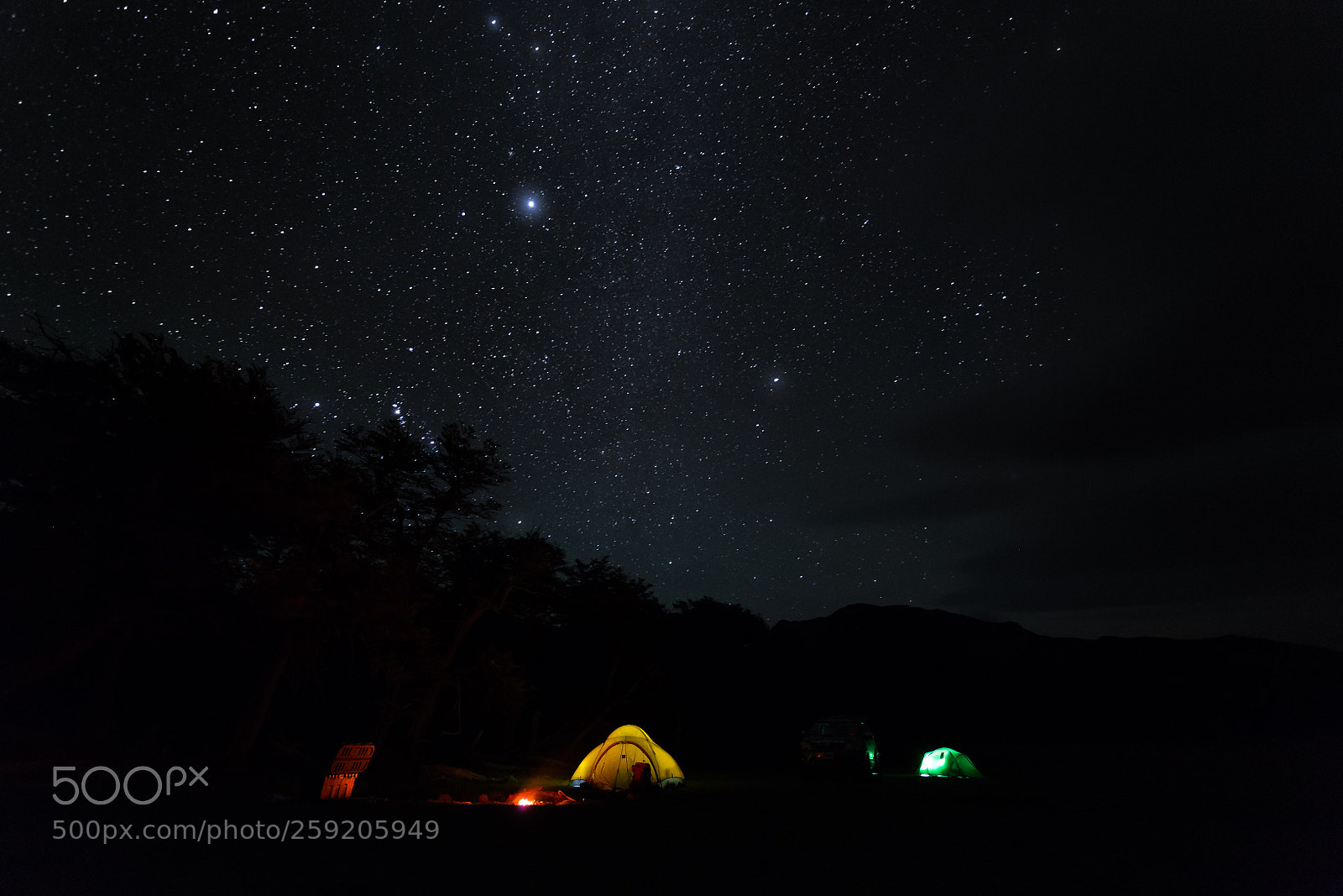 Canon EOS 6D sample photo. Rio guanacos at night photography