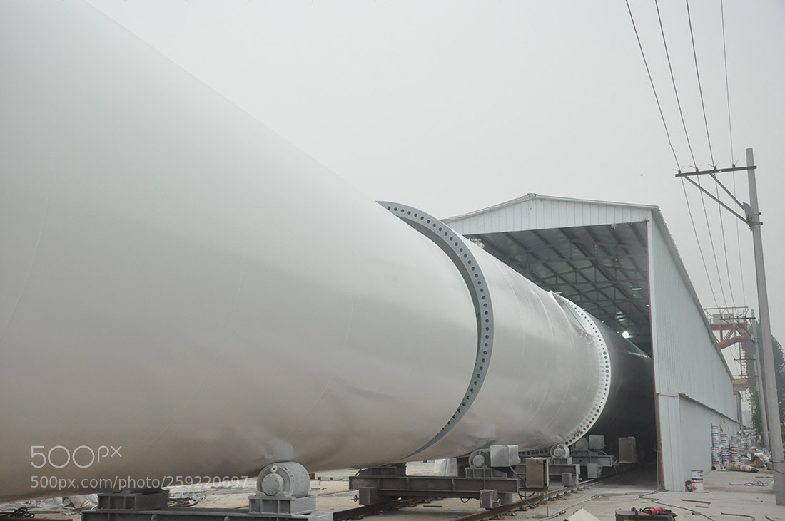 Nikon D90 sample photo. Wind turbin tower sections photography
