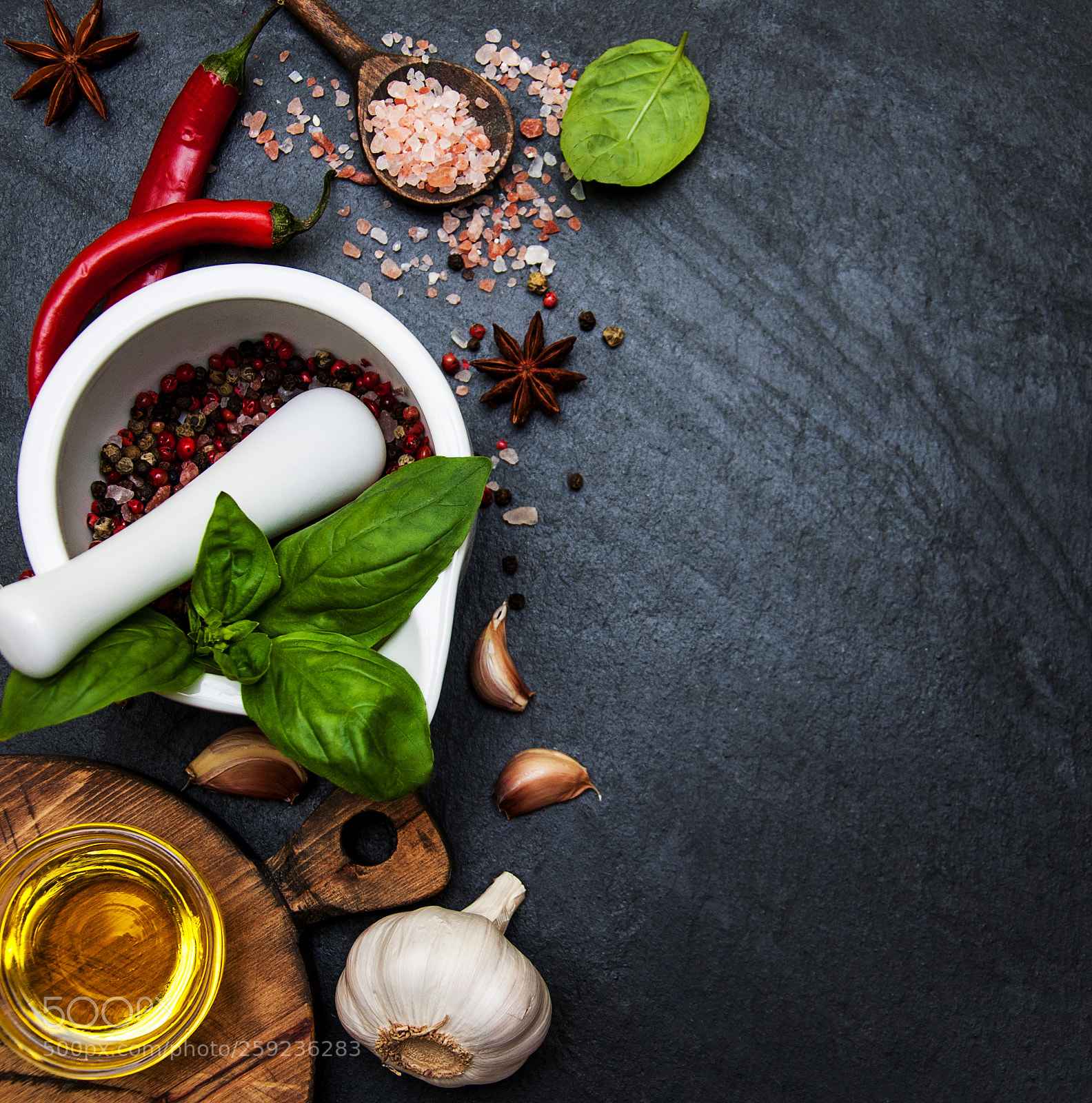 Nikon D90 sample photo. Different kind of spices photography